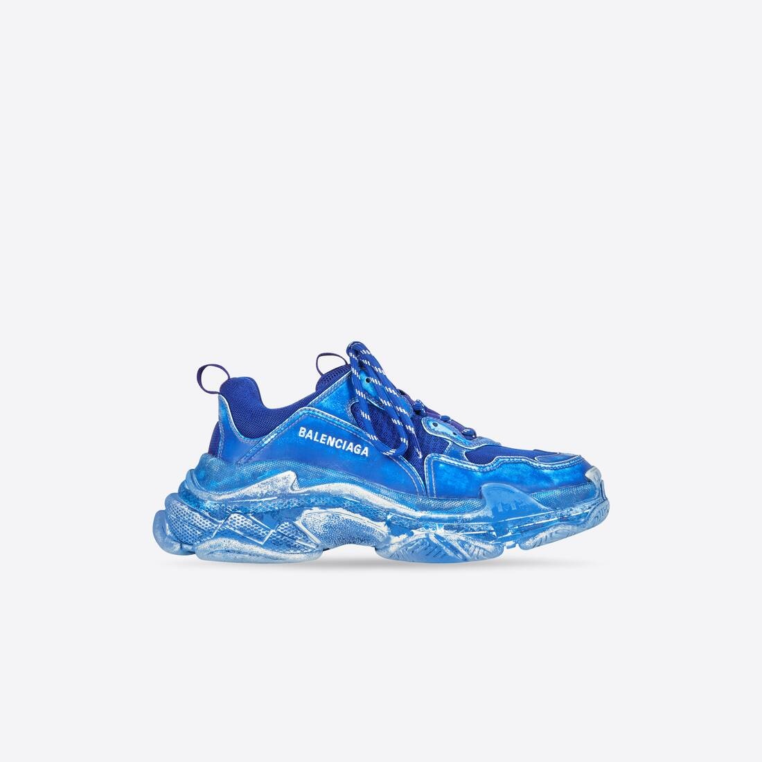 Men's Triple S Faded Sneaker in Blue - 1