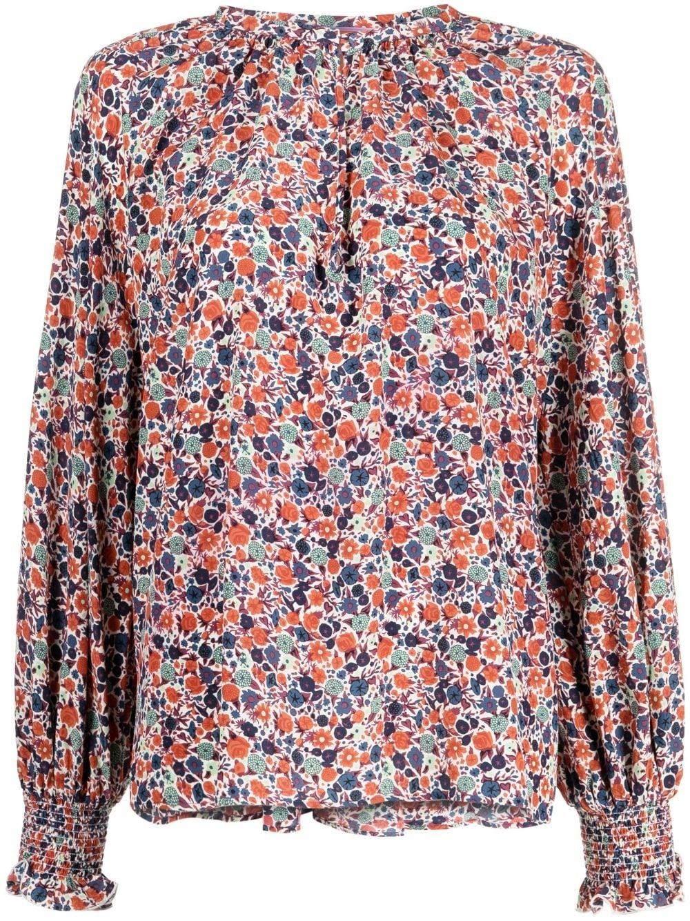 Eve floral-print silk blouse - 1