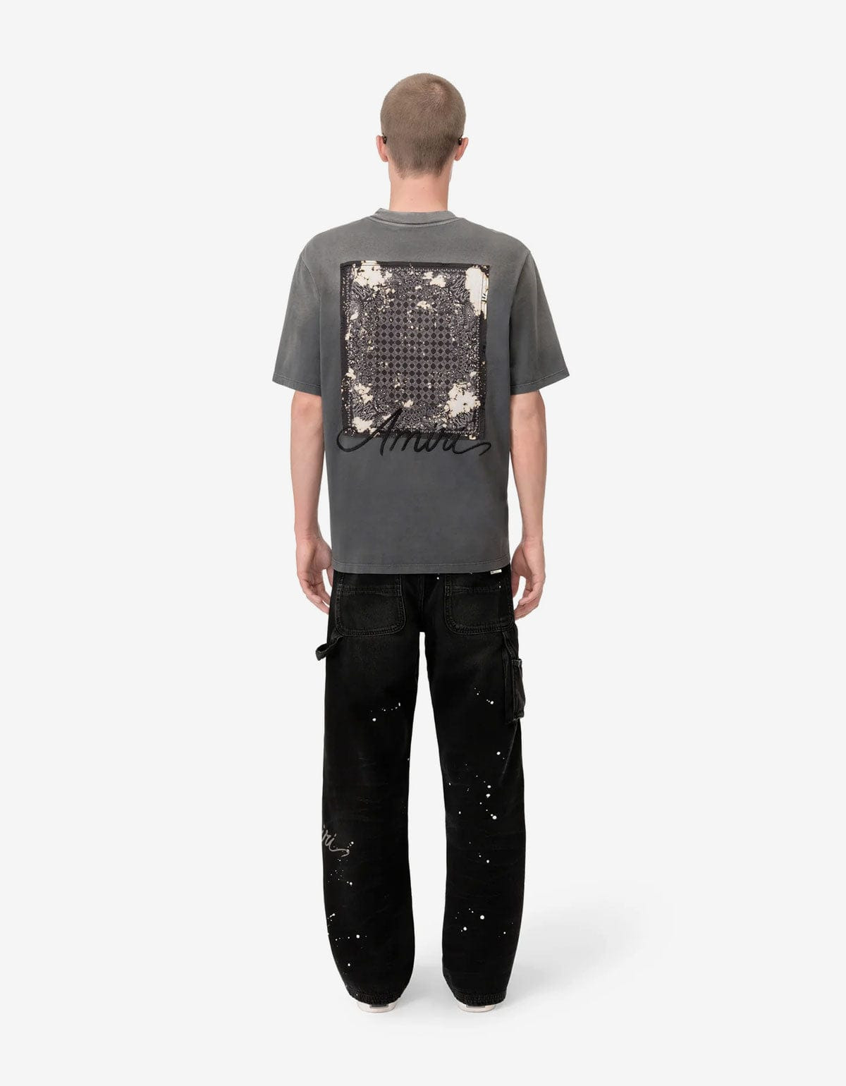 Amiri Black Bleach Bandana Carpenter Jeans - 4