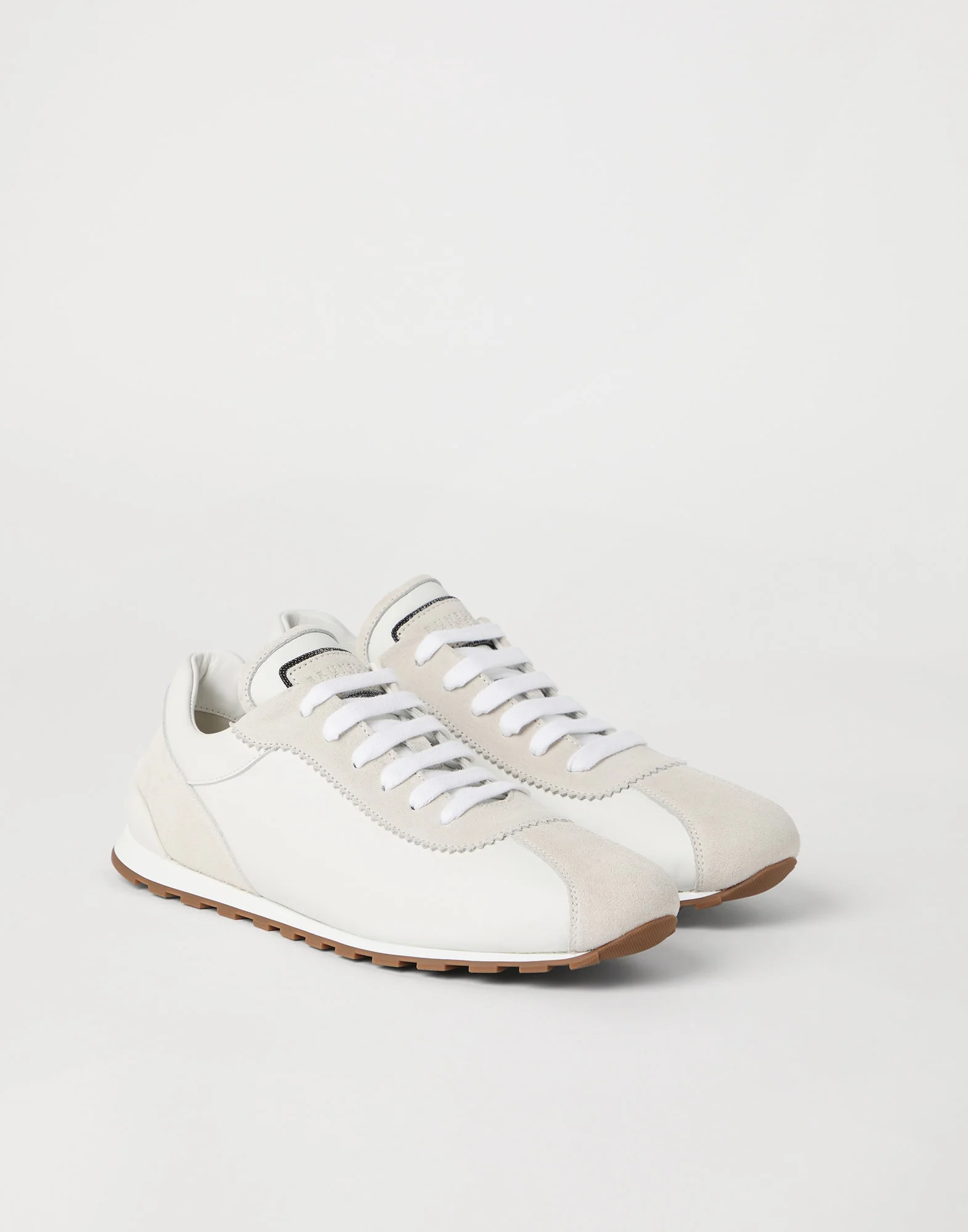 Suede and calfskin runners with monili - 1