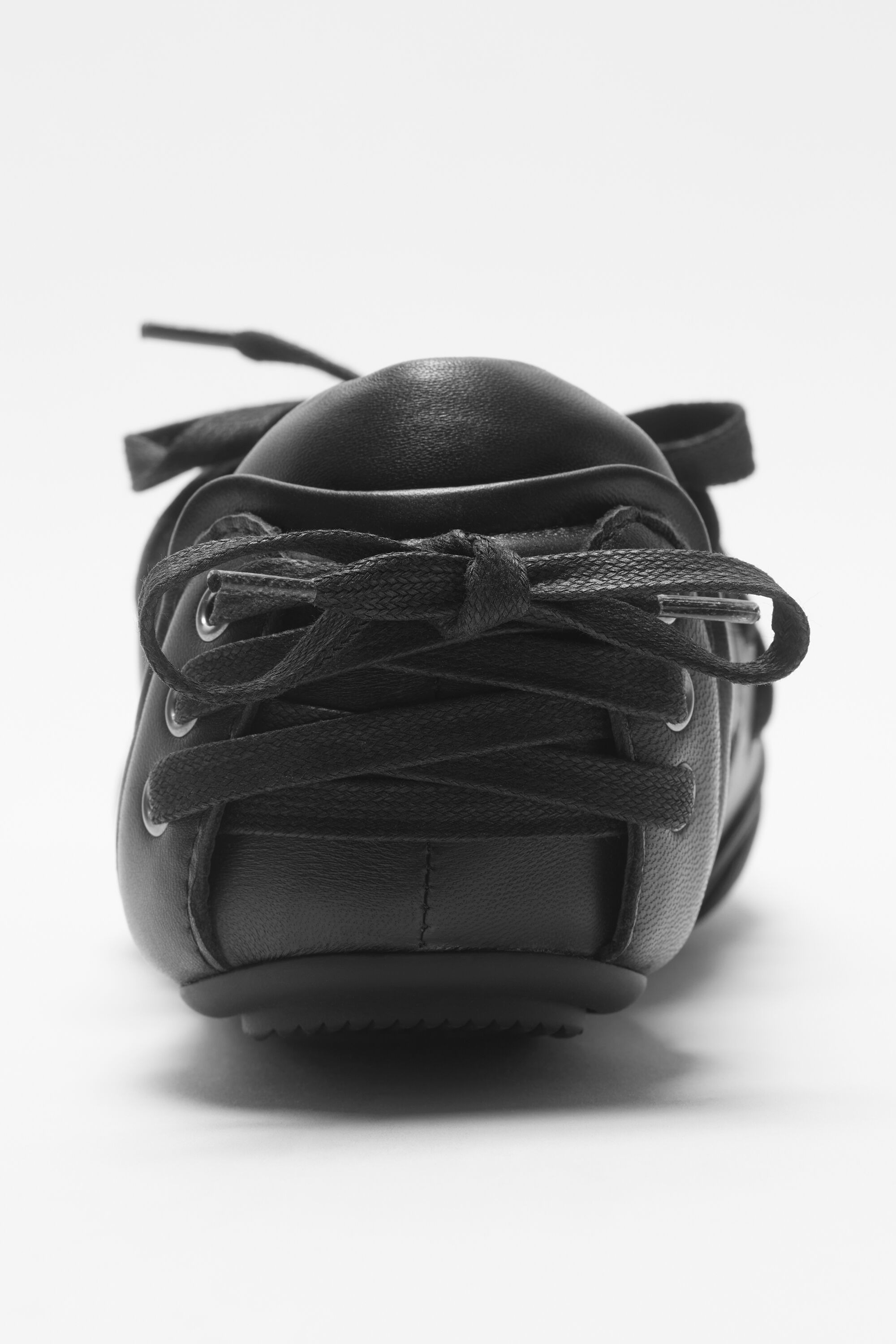 Leather lace-up shoes - Off black/black - 3