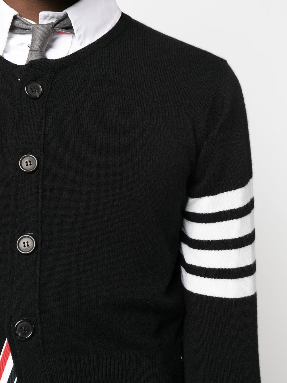 stripe-detail knit cardigan - 5