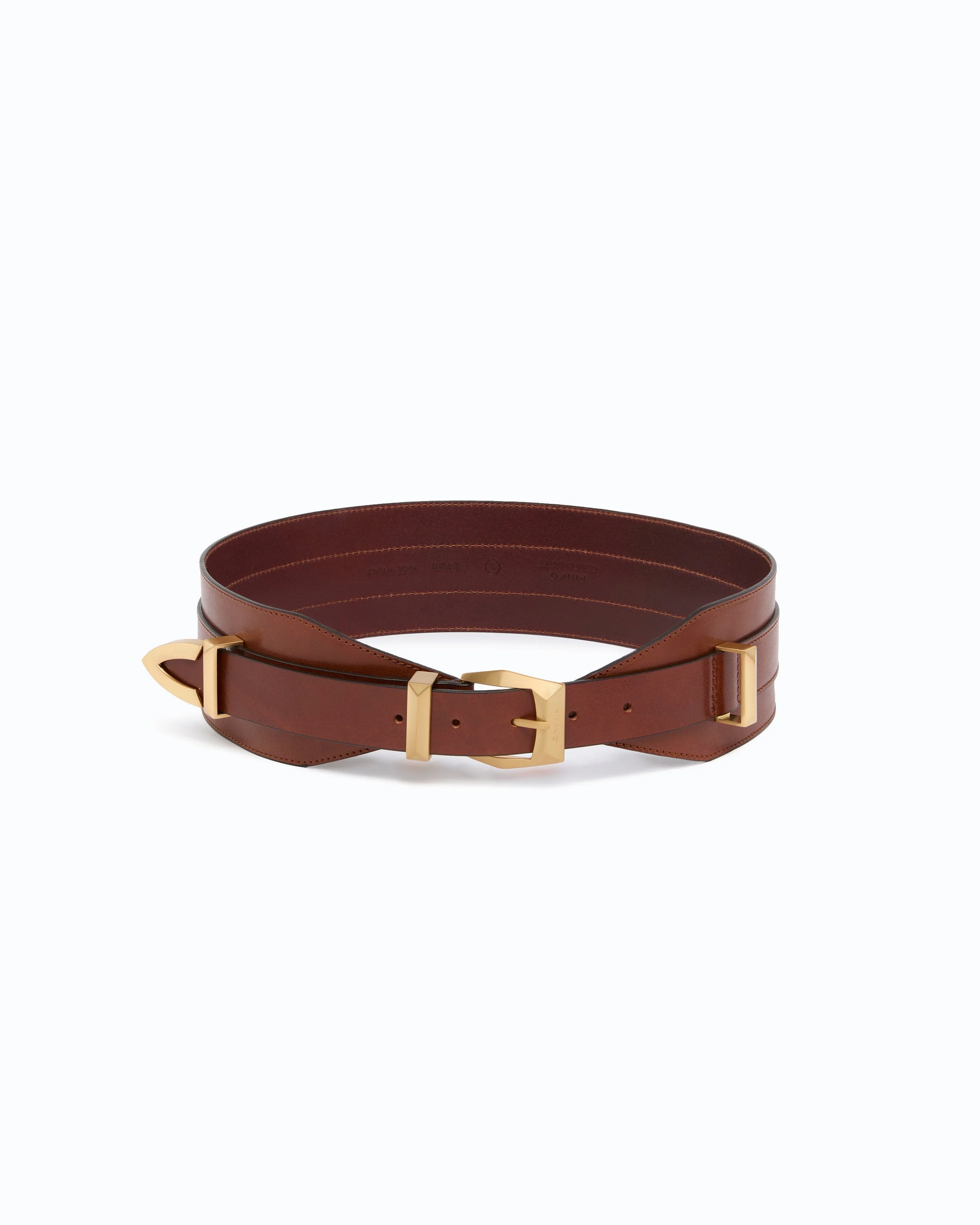 LAYERED LEATHER BELT, 7 CM - 1
