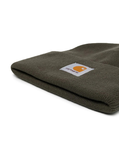 Carhartt logo-patch beanie hat outlook