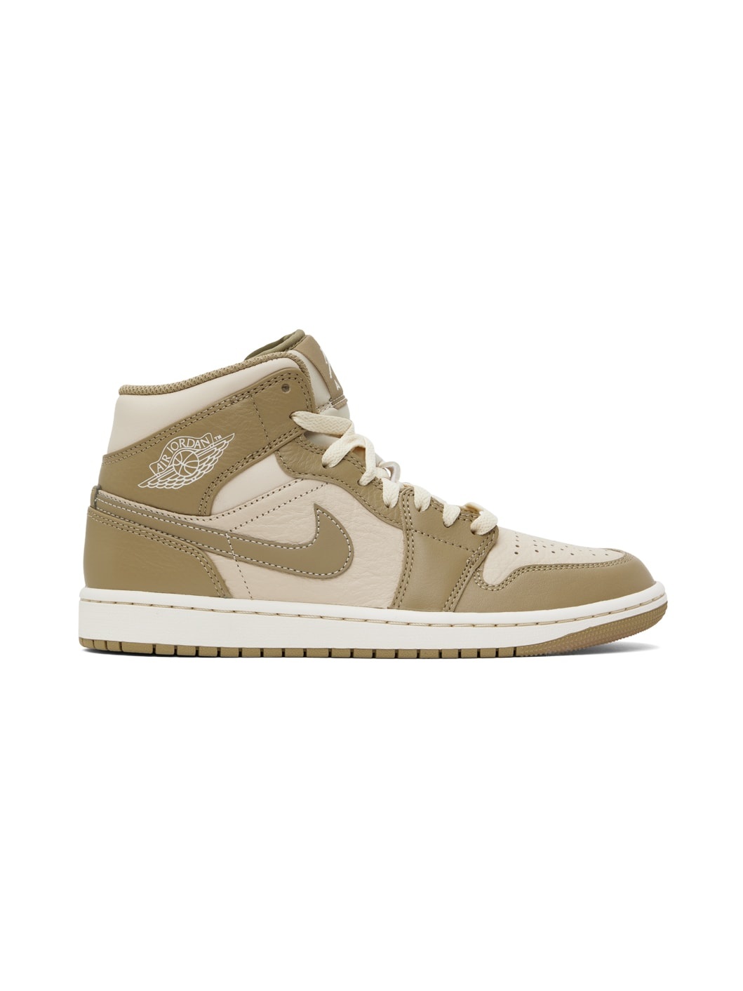 Brown & Beige Air Jordan 1 Mid Sneakers - 1