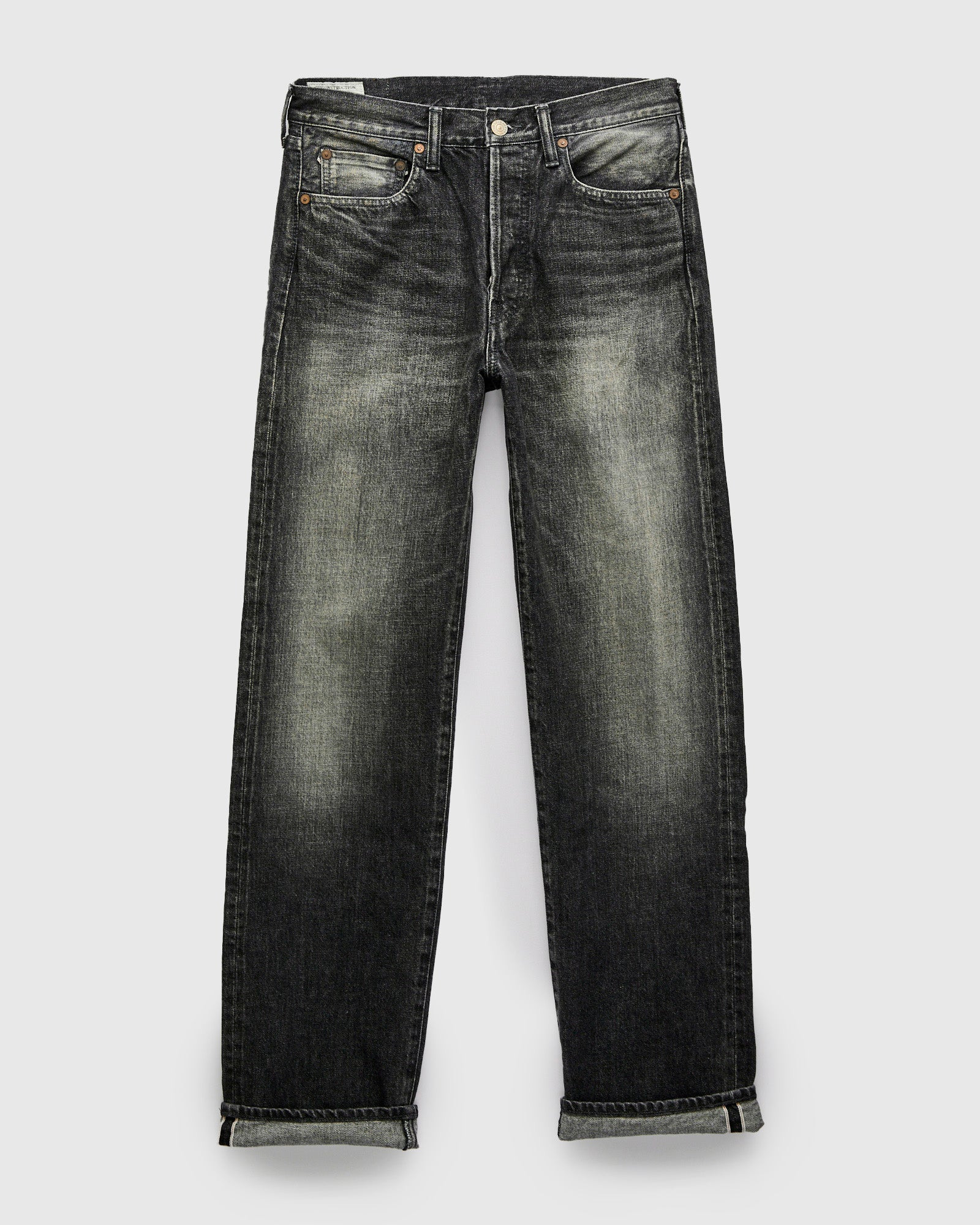 D1891UBS 13oz Washed Black Selvedge Denim - Regular Straight Fit - 1