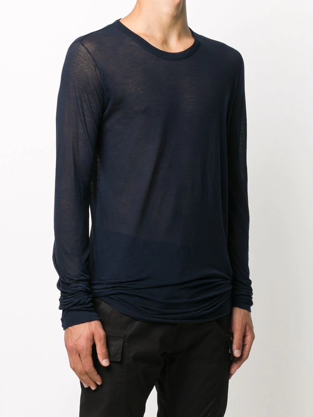 long-line light T-shirt - 3