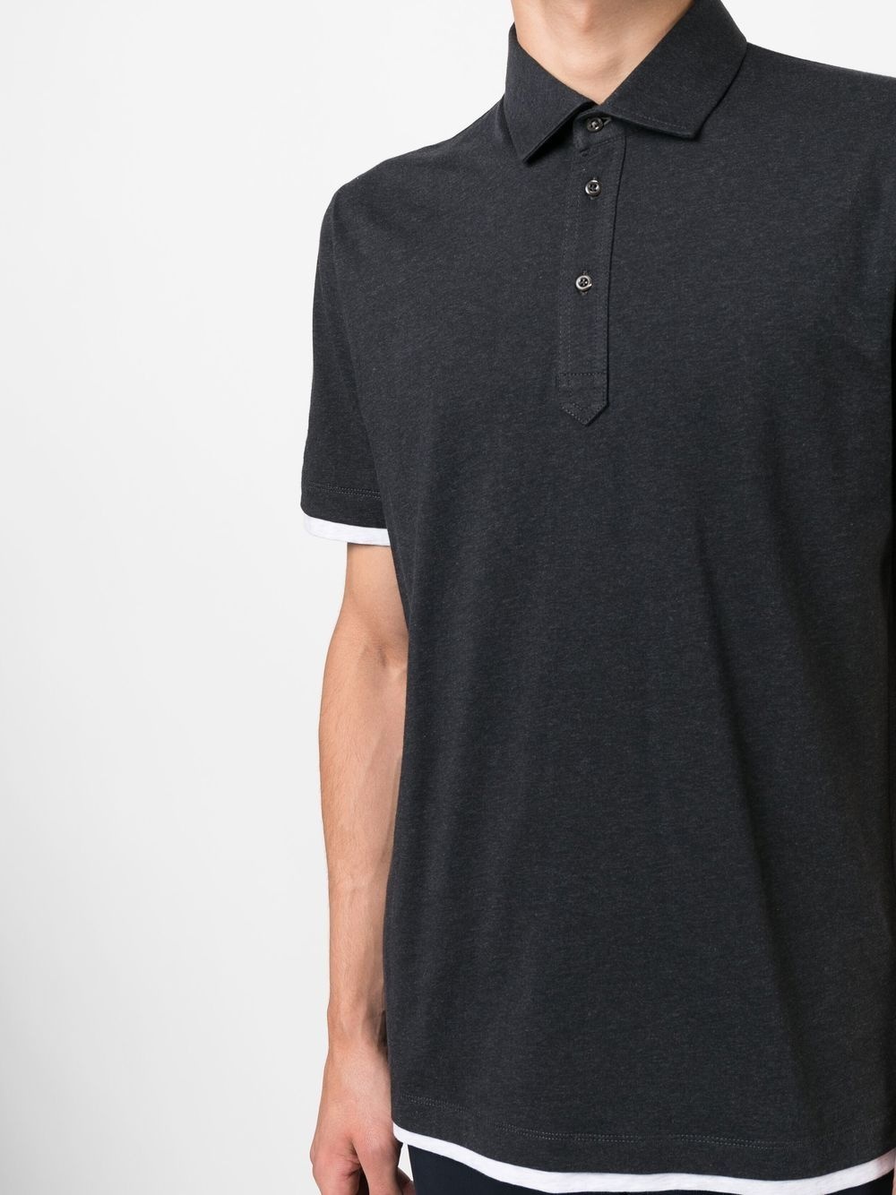 layered polo shirt - 5