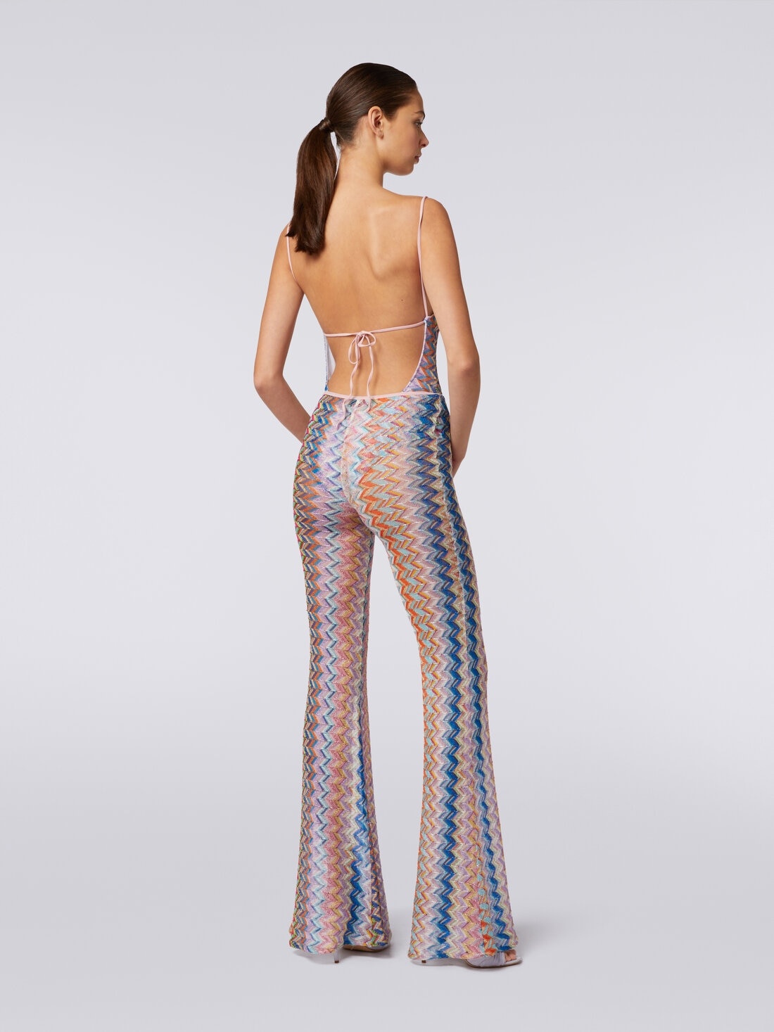 Flared trousers with lurex - 4