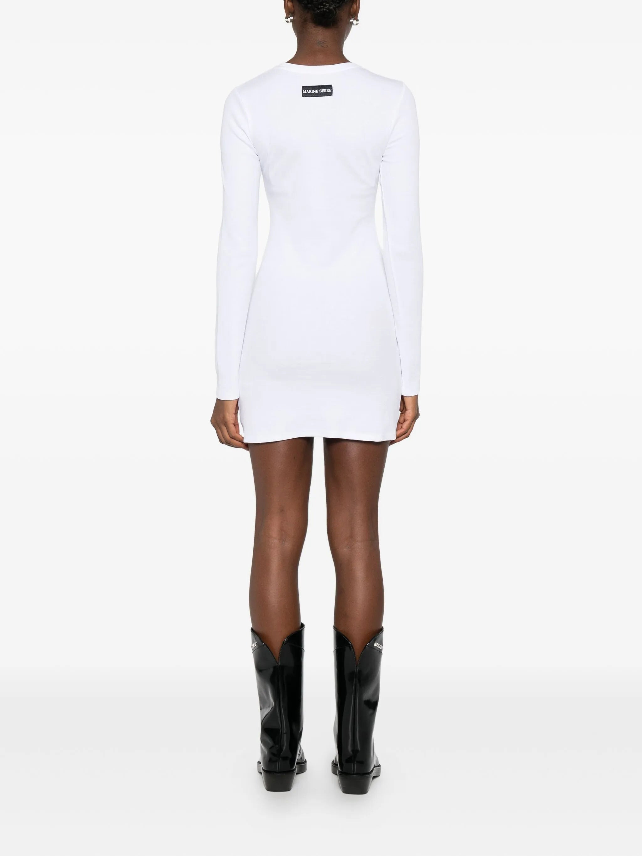 Marine Serre Crew-neck Long-sleeve Dress - 4