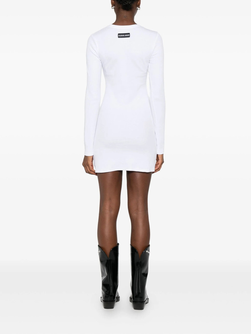 Marine Serre Crew-neck Long-sleeve Dress 4
