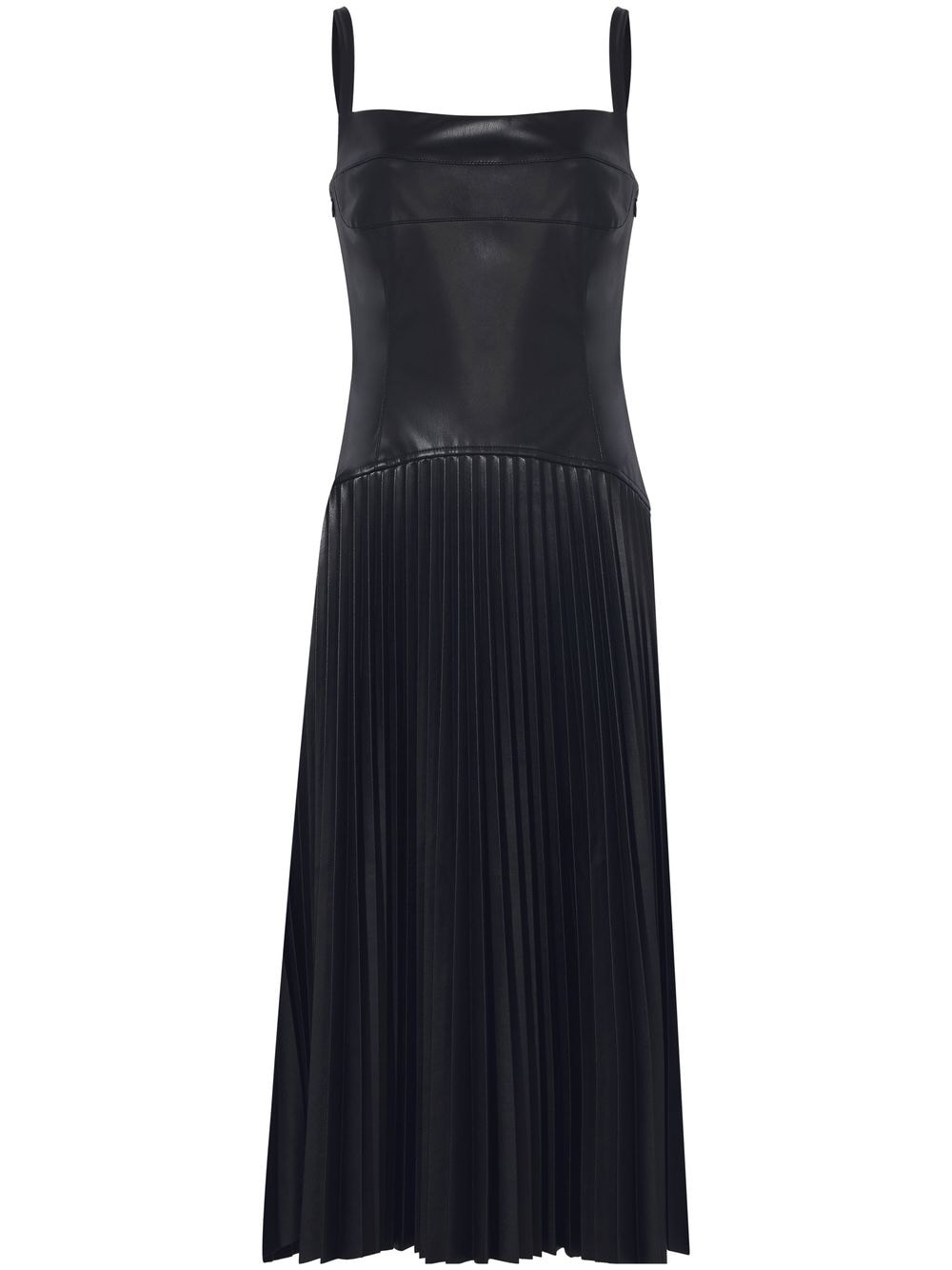 pleated dropped waist dress - 1