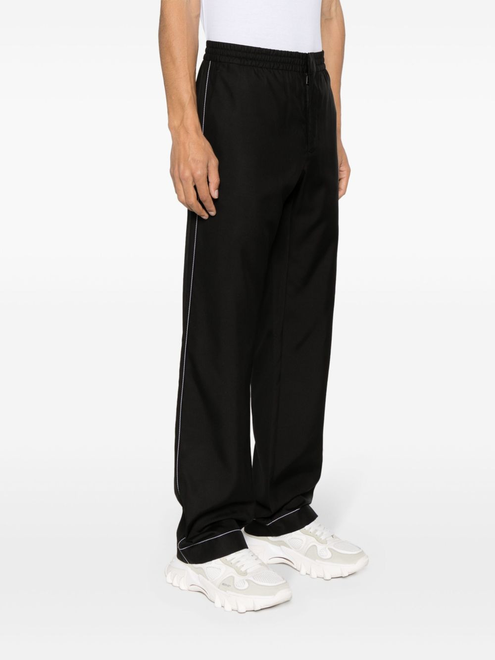 straight silk trousers - 3
