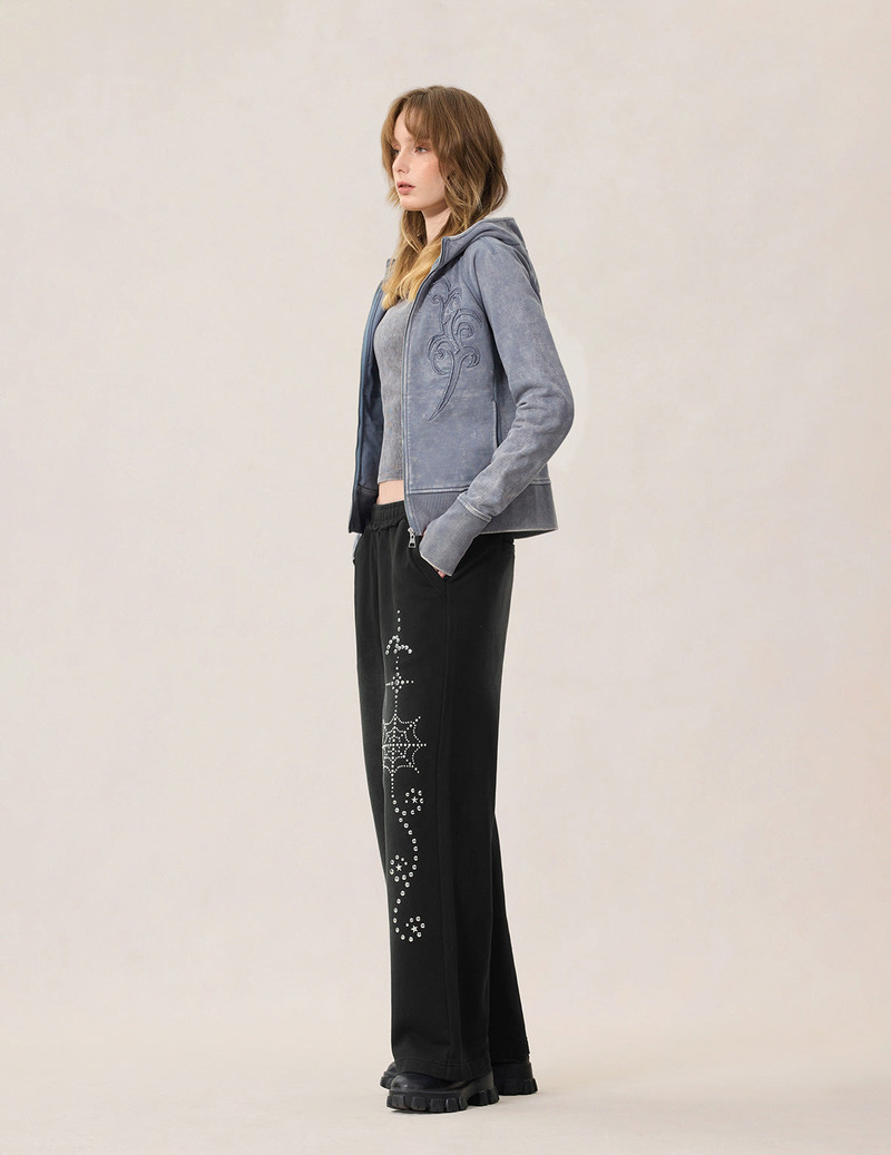 Graphic Rhinestones Sweatpants 5