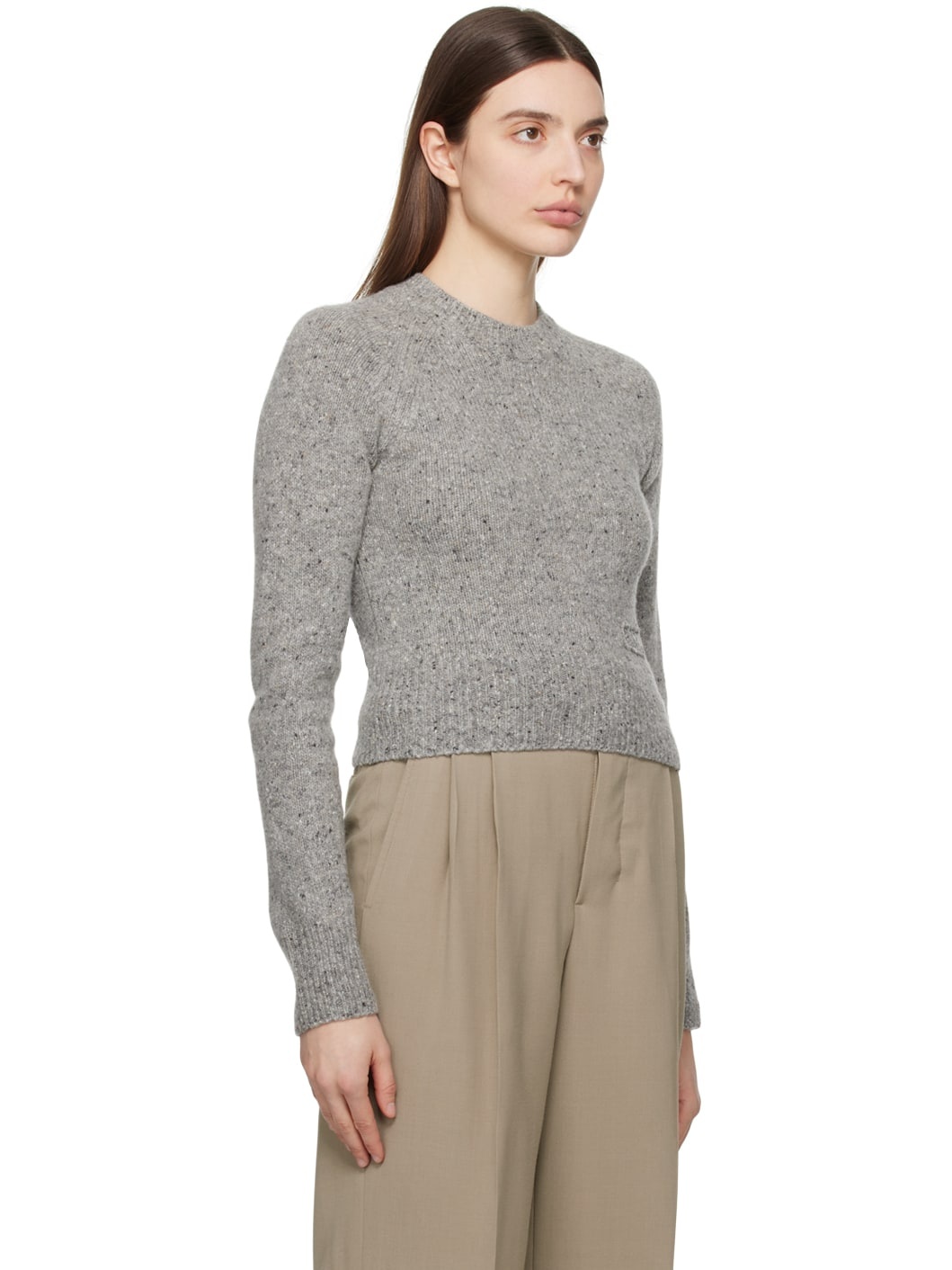 Gray Raglan Sweater - 4