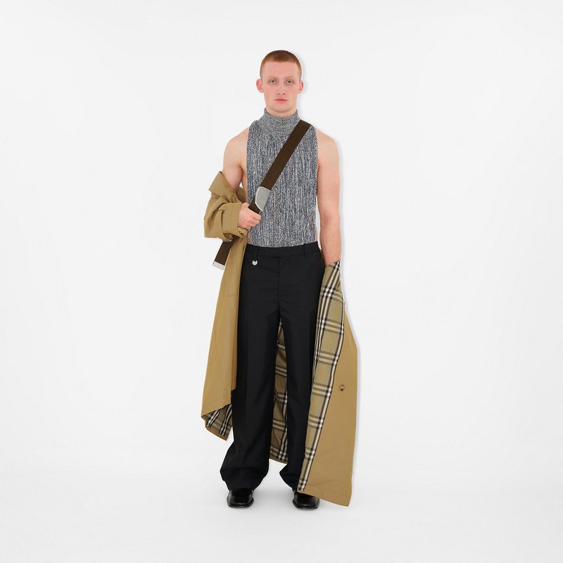 Long Gabardine Trench Coat 5