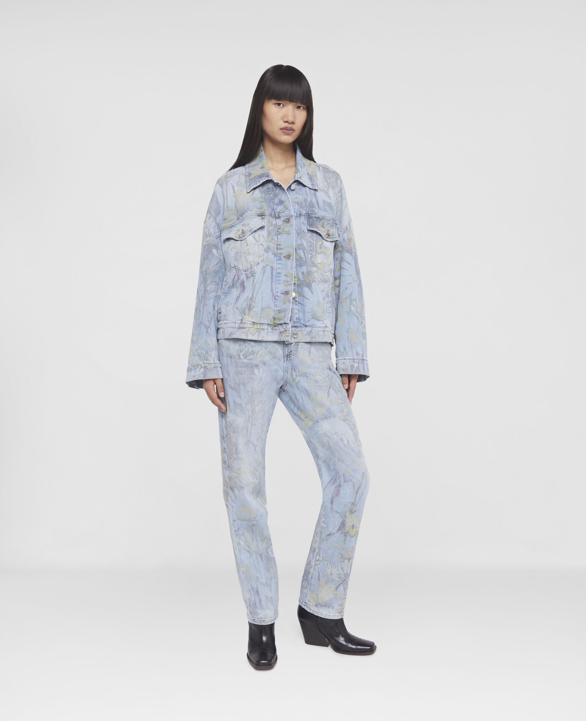 Rewild Flora Print Oversized Denim Jacket - 2