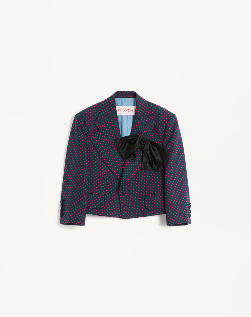 SHANTUNG JACKET WITH PLUSDEPOIS PRINT WITH BOW 1