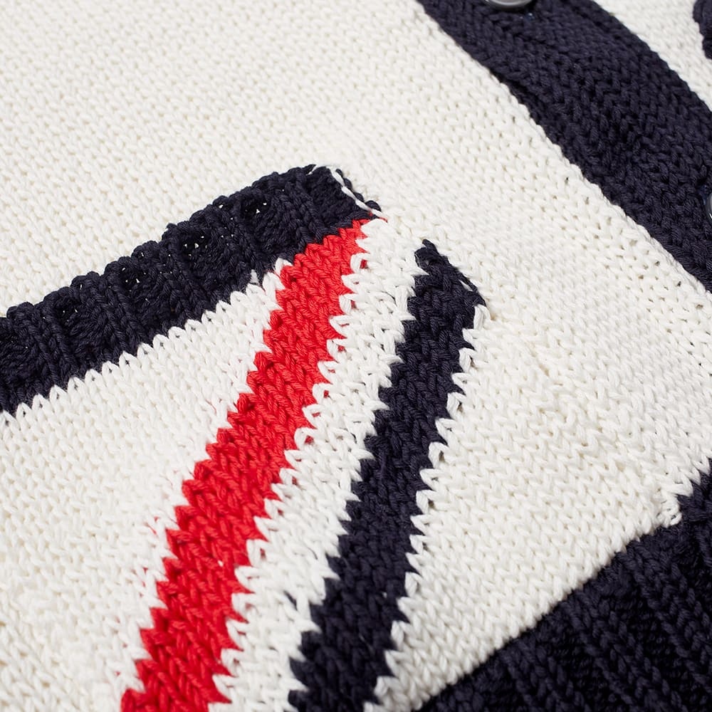 Thom Browne Engineered Stripe Intarsia Chunky Cardigan - 3