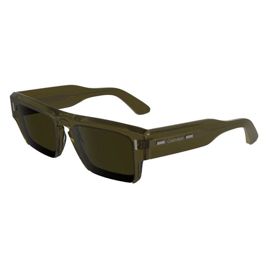 Calvin Klein - Calvin Klein Brown Rectangular Men's Sunglasses CK24532S 261 54 - 1