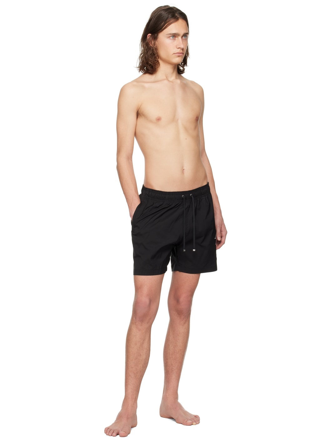 Black Vertical Stack Swim Short - 4