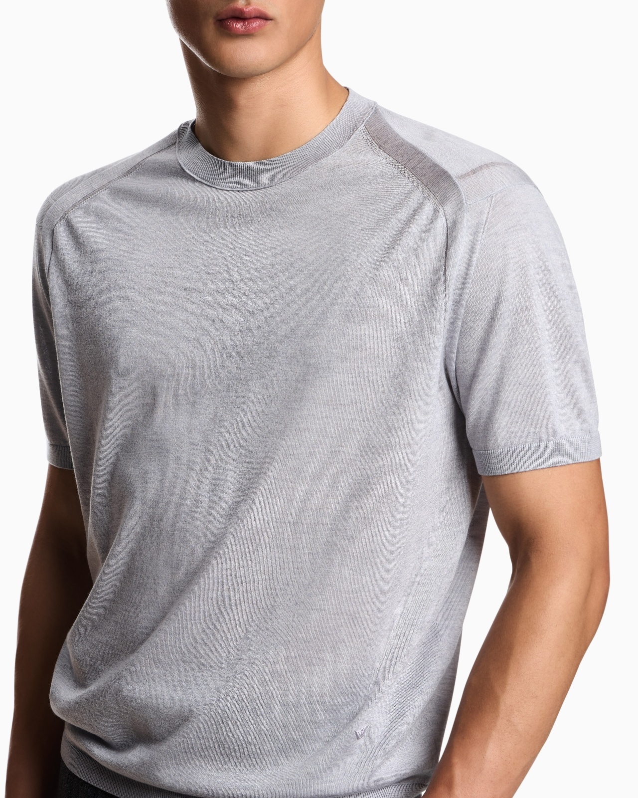 ASV PLAIN-KNIT JUMPER IN A LYOCELL AND WOOL BLEND - 5