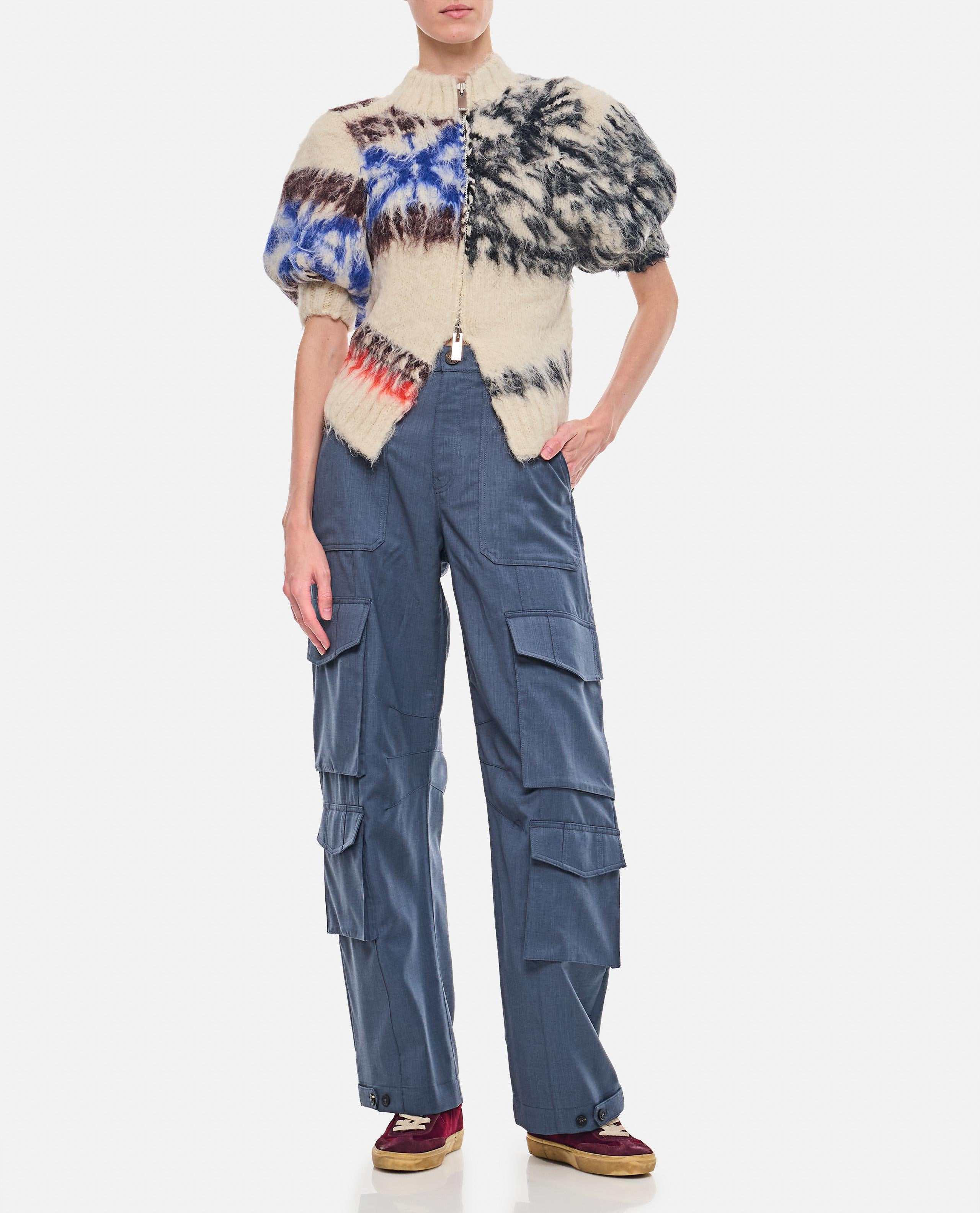 PATTERN KNIT BLOUSON - 2