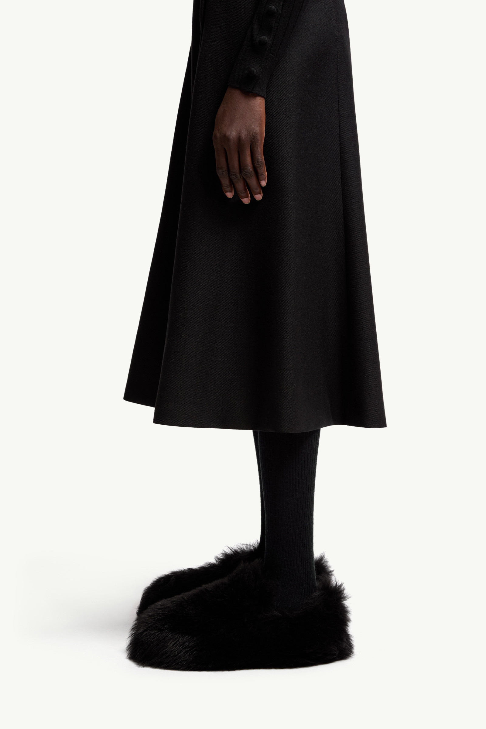 Mouliné Wool Midi Skirt - 4
