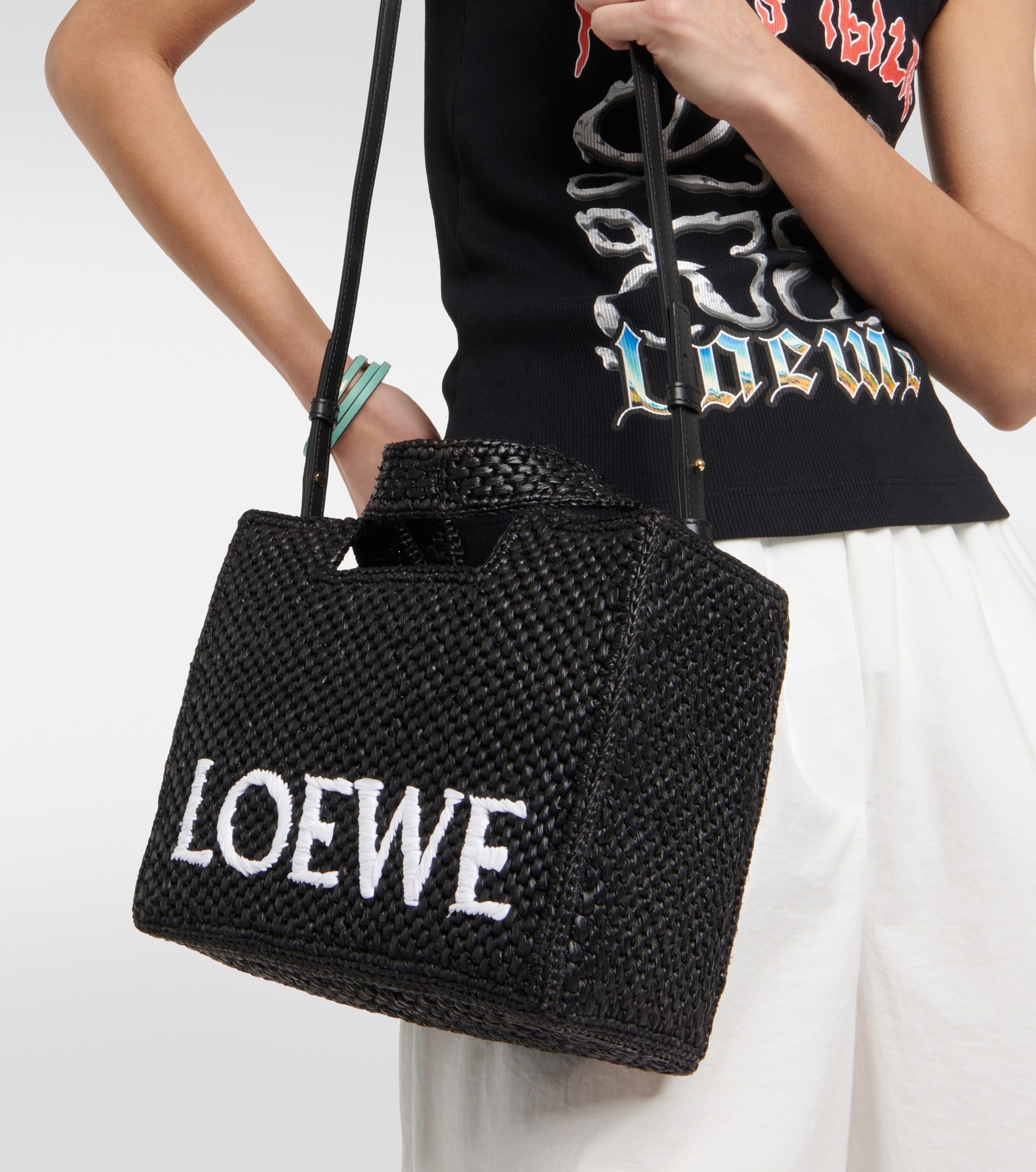 Logo woven tote bag - 2