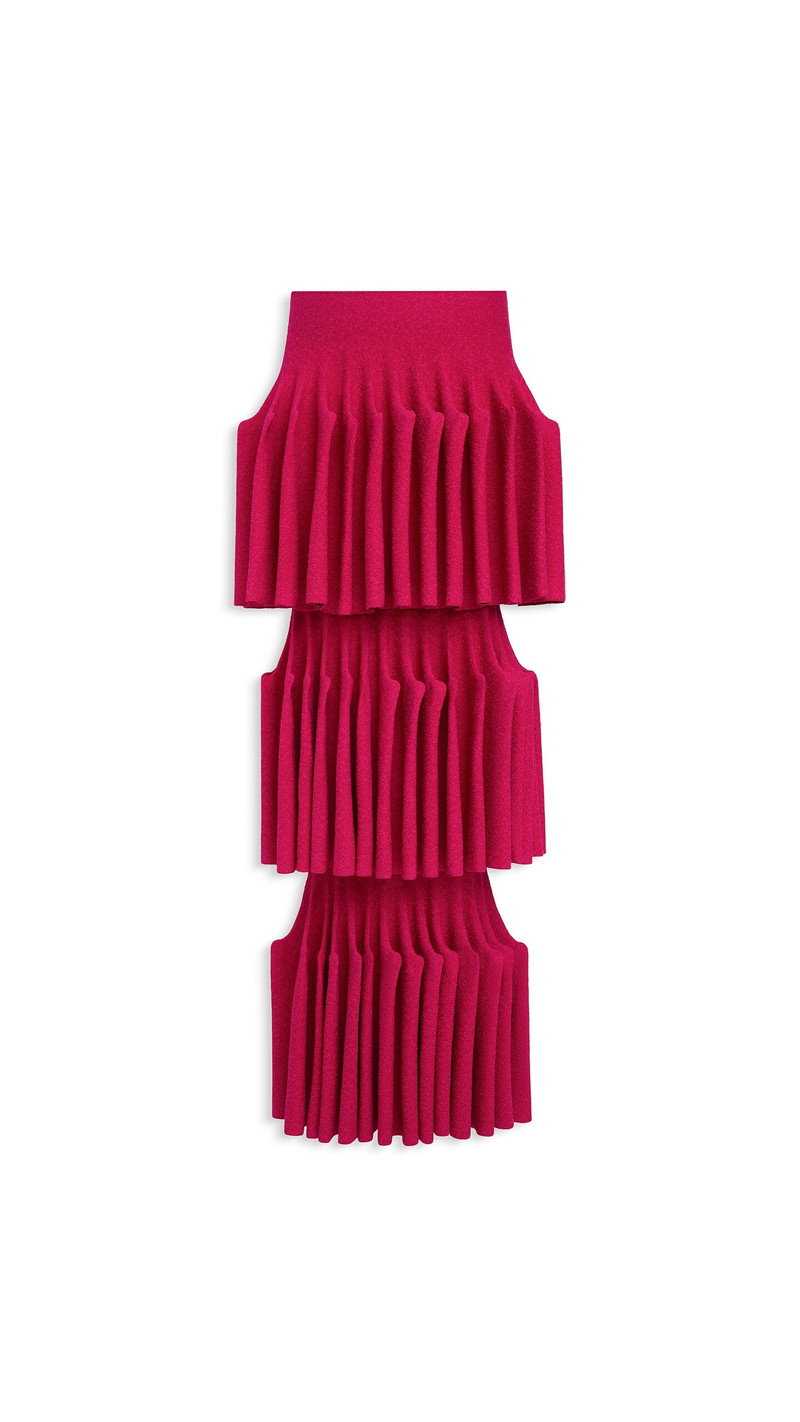 SCULPTED GODET SKIRT 1