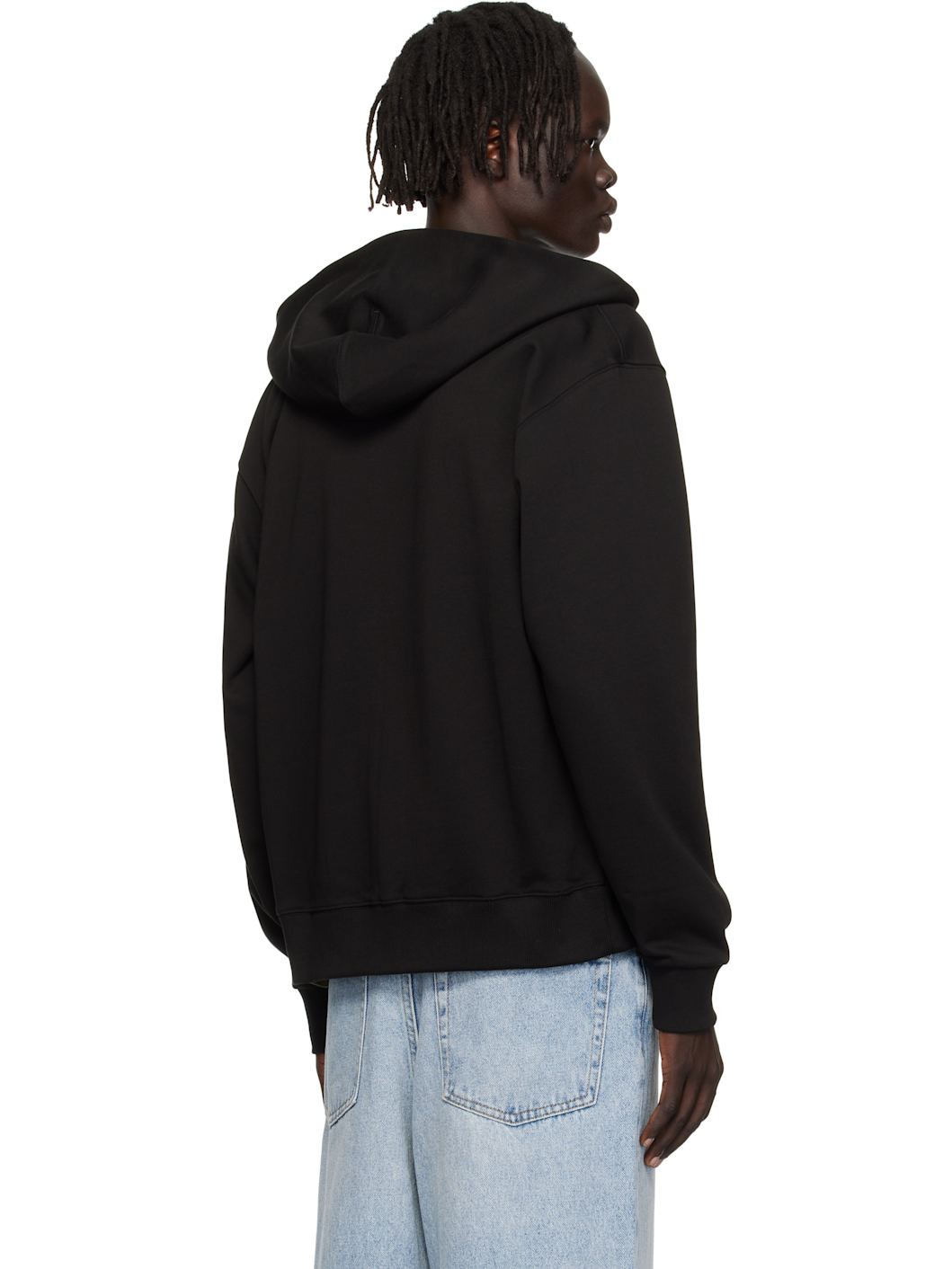 Black Kenzo Paris 'Boke Flower' Embroidered Zipped Hoodie - 3