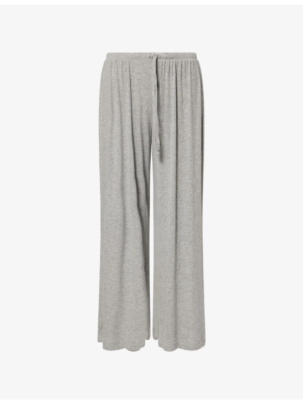 Dream V-Neck Jersey-Rib Wide Leg Trousers - 1