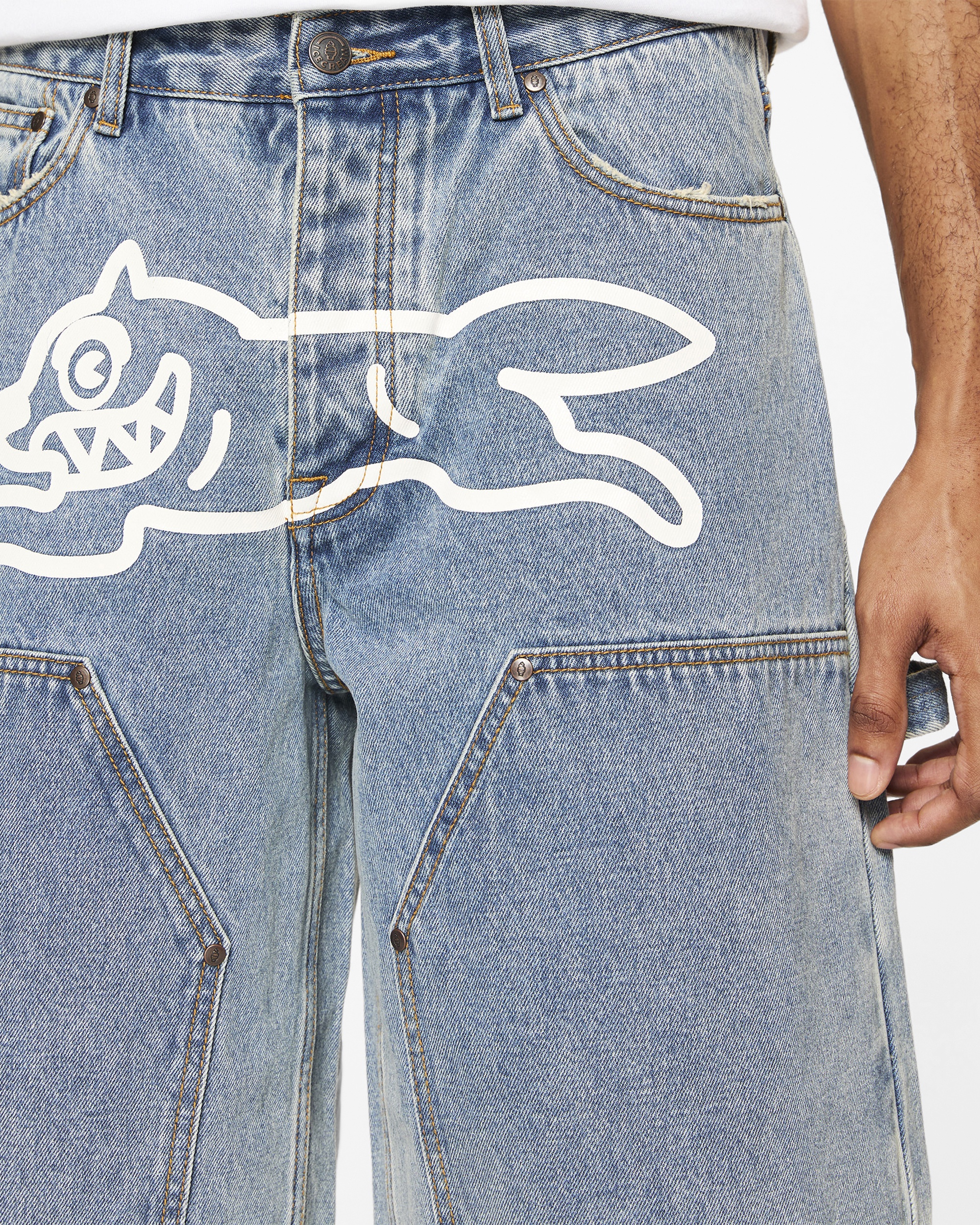 DOUBLE SCOOP JEAN SHORTS - 5