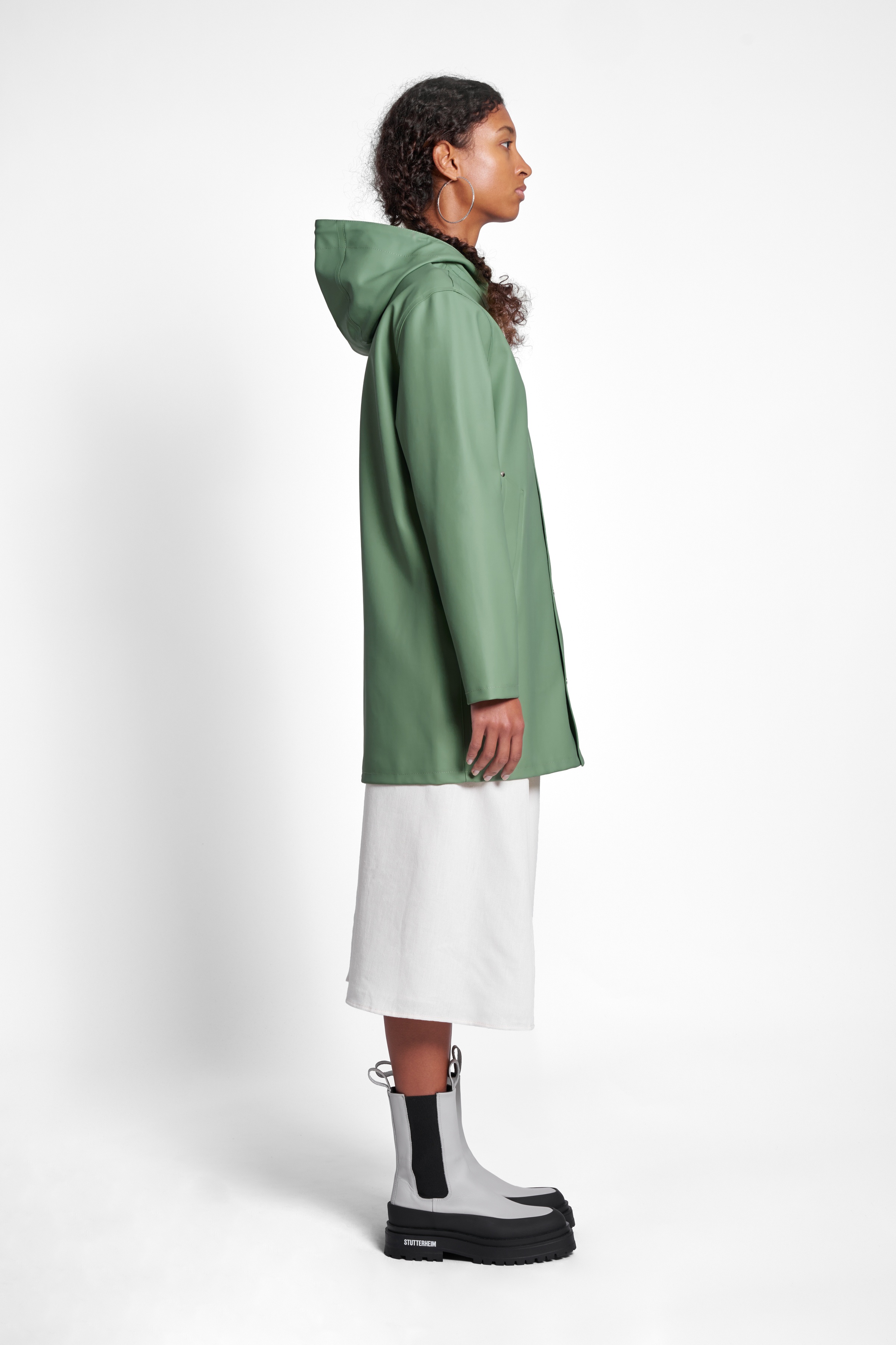 Stockholm Raincoat Loden Green - 3