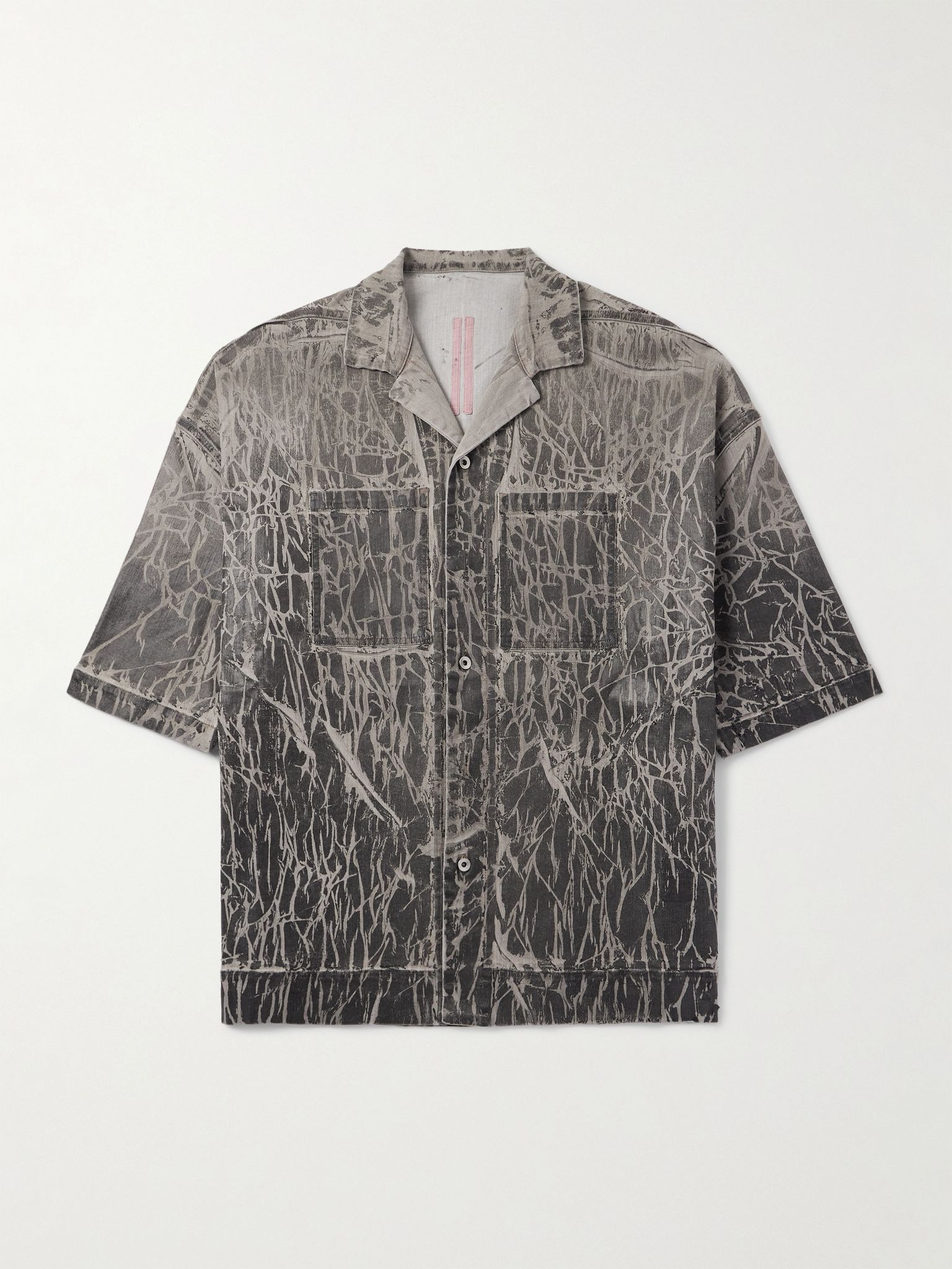 Magnum Tommy Foil-Coated Denim Shirt Black - 1