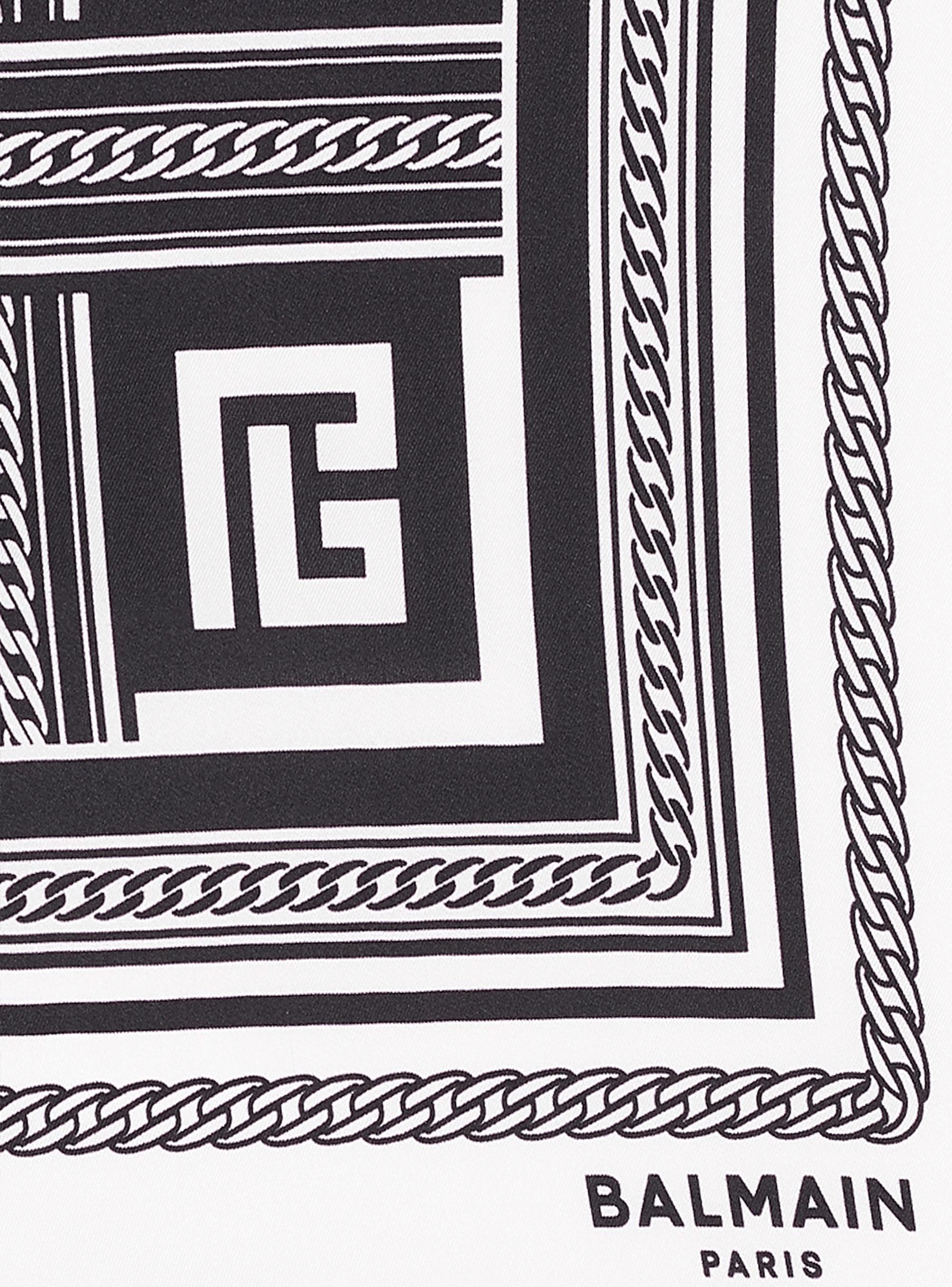 Silk scarf with Balmain monogram - 2