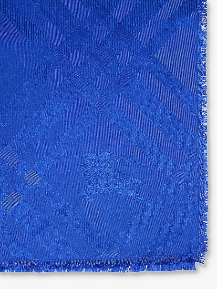 Giant checked silk scarf - 2