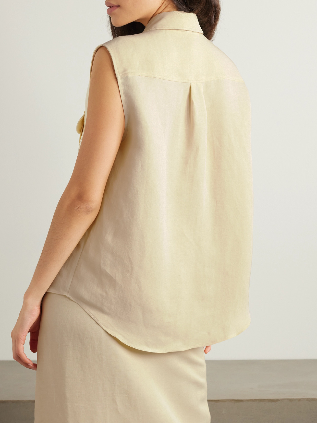Pekin Linen And Silk-blend Twill Vest - 3