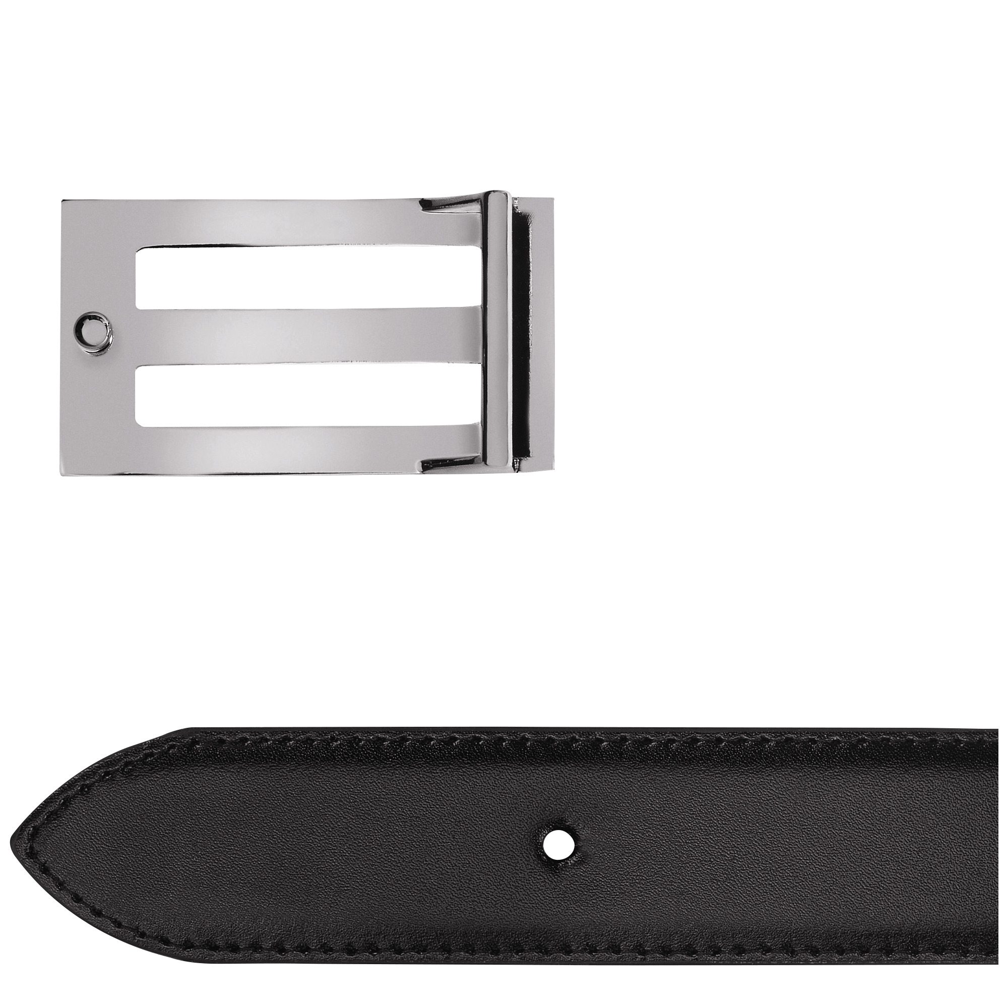 Delta Box Men's belt Black/Mocha - Leather - 3