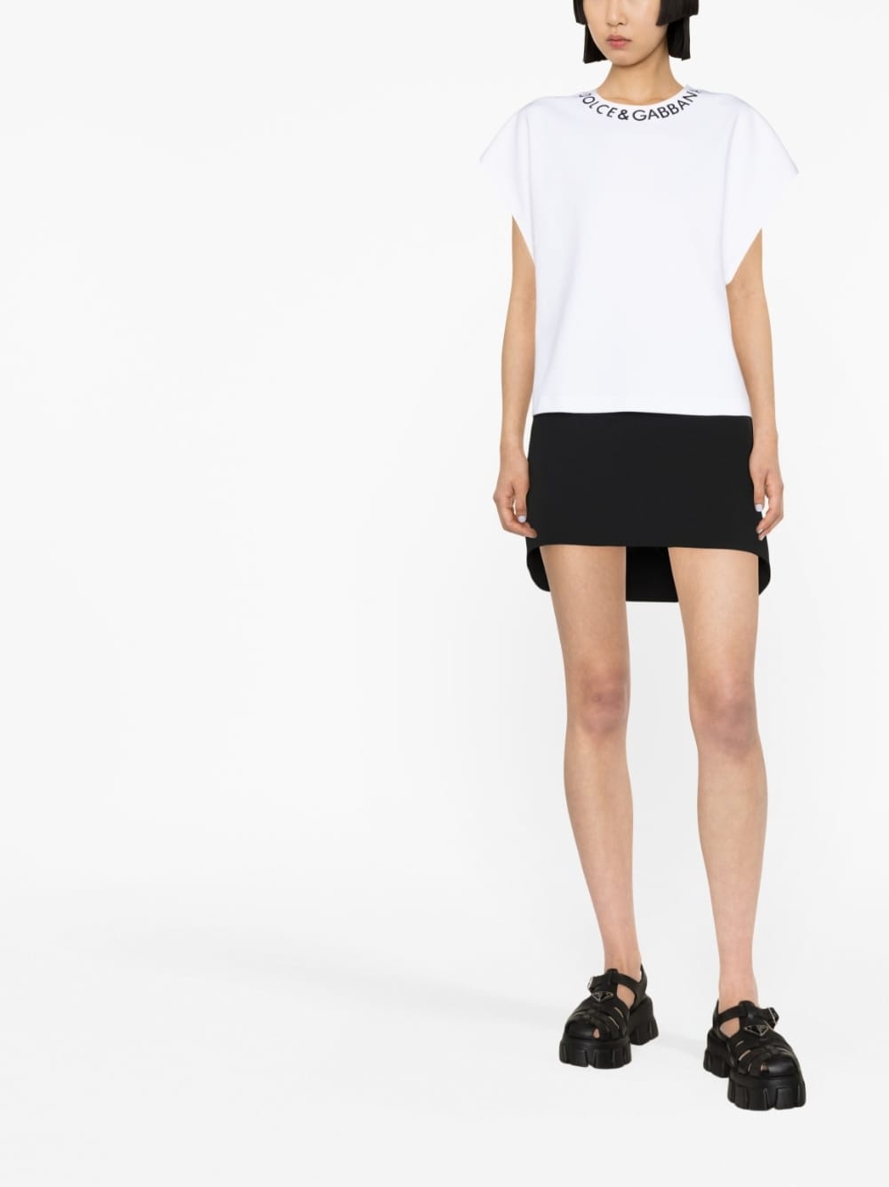 logo-embroidered cotton T-shirt - 2
