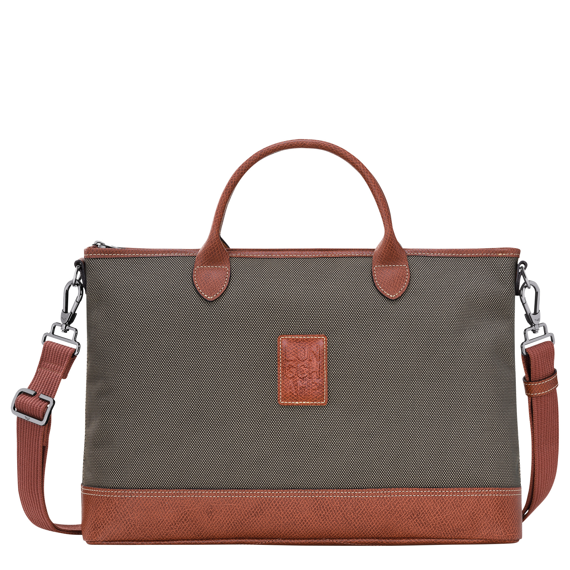 Boxford S Briefcase Brown - Canvas - 1