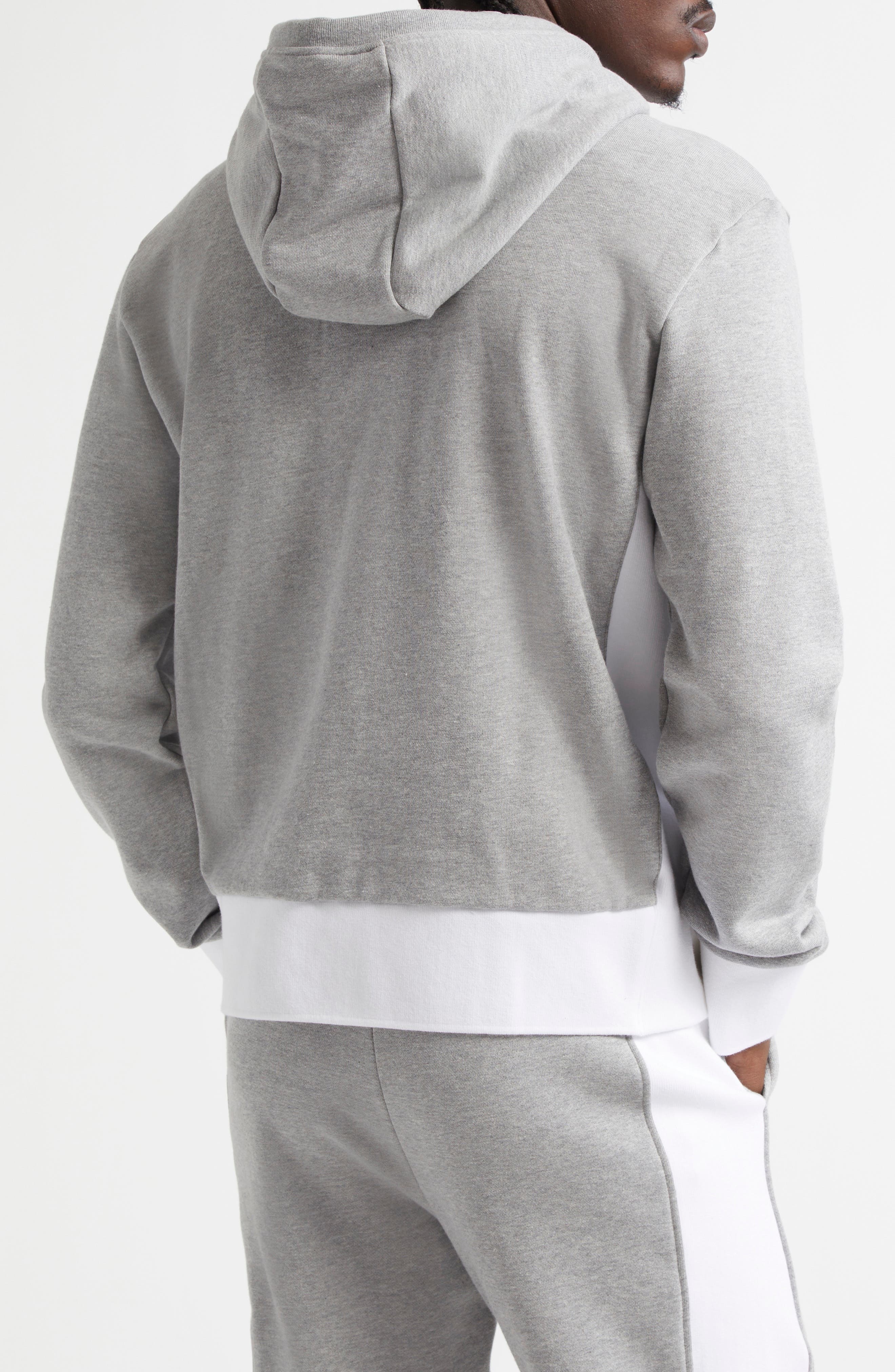 Thom Browne Engineered 4-Bar Cotton French Terry Zip-Up Hoodie in Light Grey at Nordstrom - 3