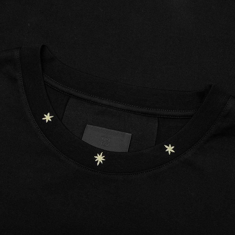 STAR PRINT SLEEVELESS BIG ARMHOLE T-SHIRT - BLACK 3