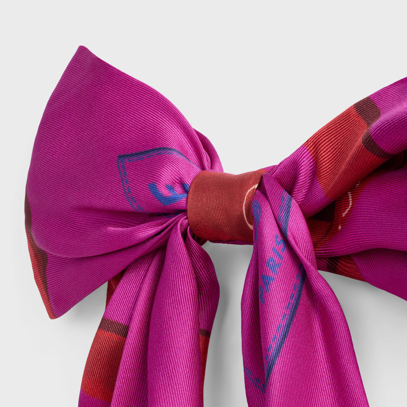 CELINE Celine Big Ribbon Hair Clip in Silk and Steel outlook