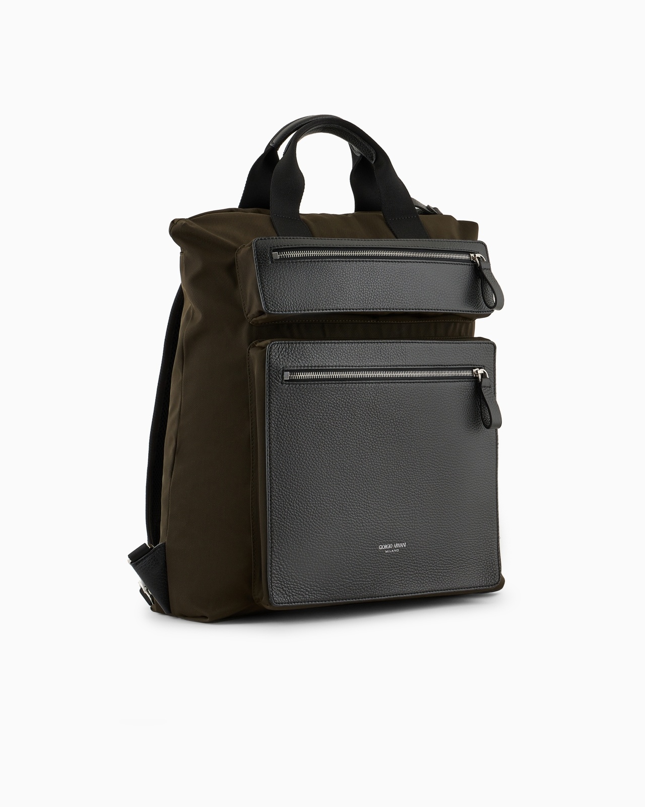 ASV CONVERTIBLE SHOPPER BAG IN NYLON AND PEBBLED LEATHER - 2