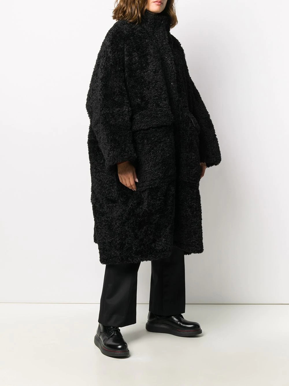 reversible oversized teddy coat - 3