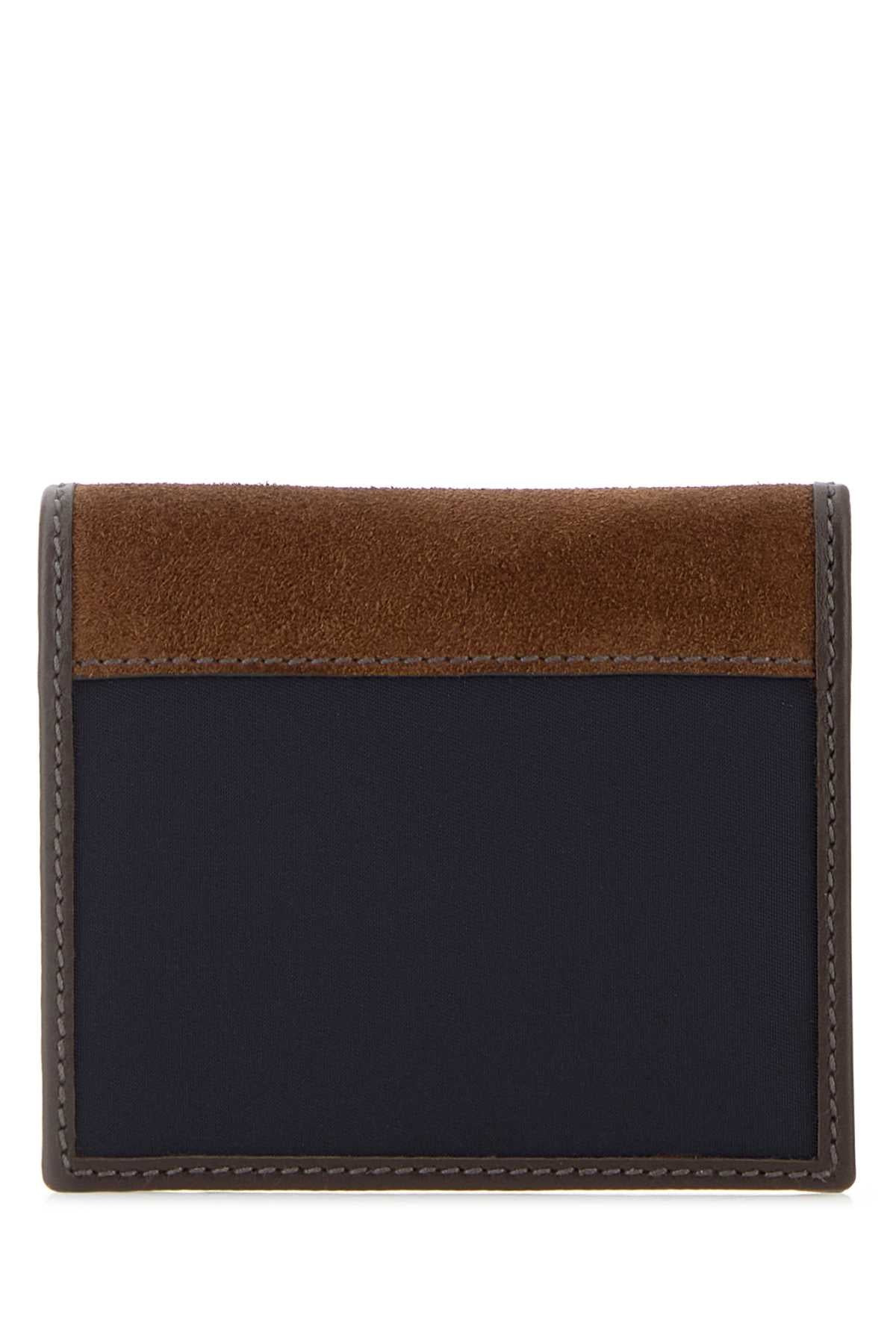 Prada Men Two-Tone Fabric And Suede Wallet - 3
