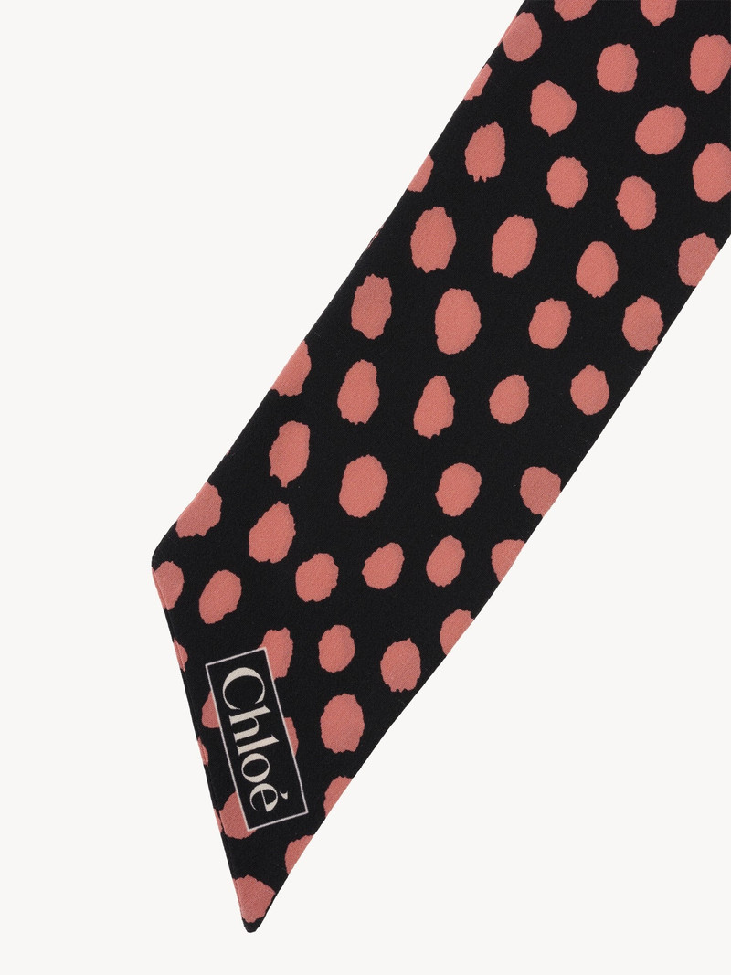THE CHLOÉ SPOTTED BANDEAU SCARF IN SILK 3