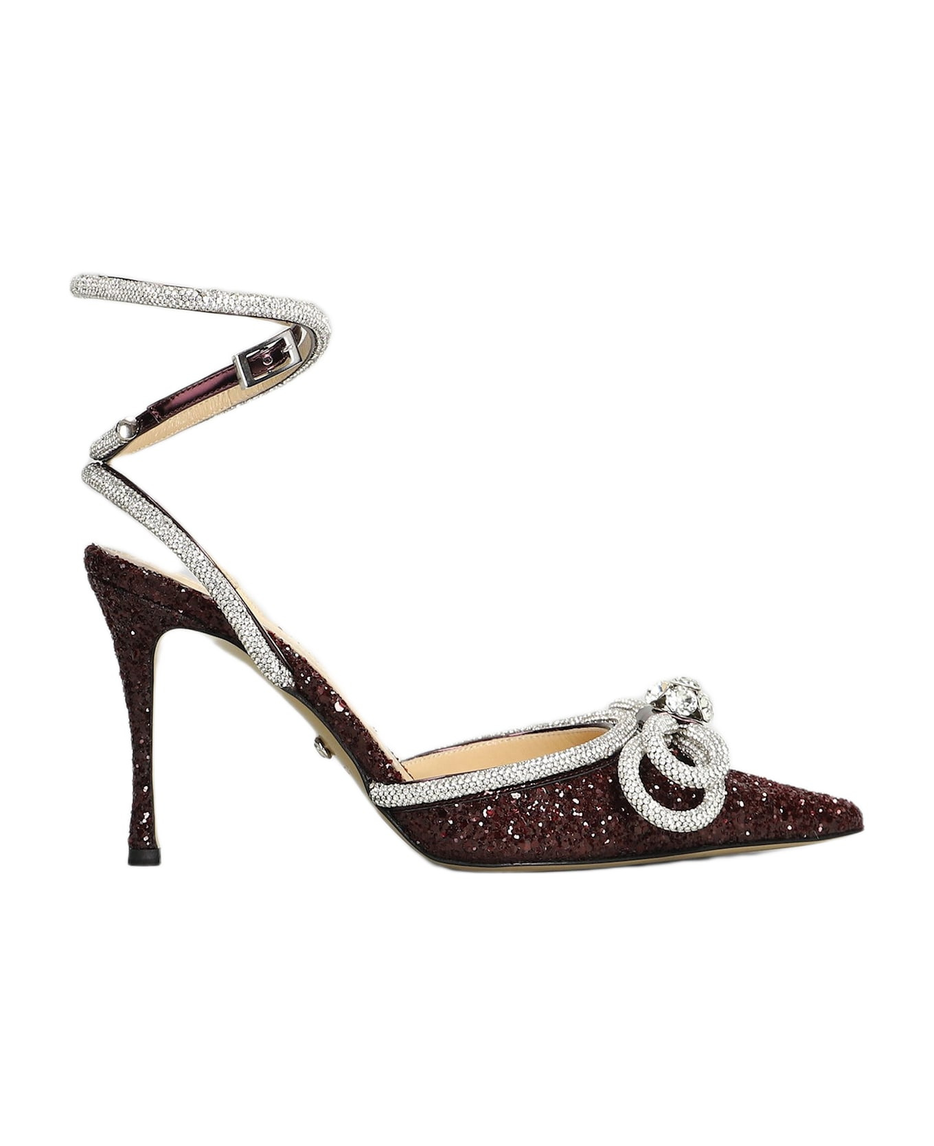 Pumps In Bordeaux Glitter - 1