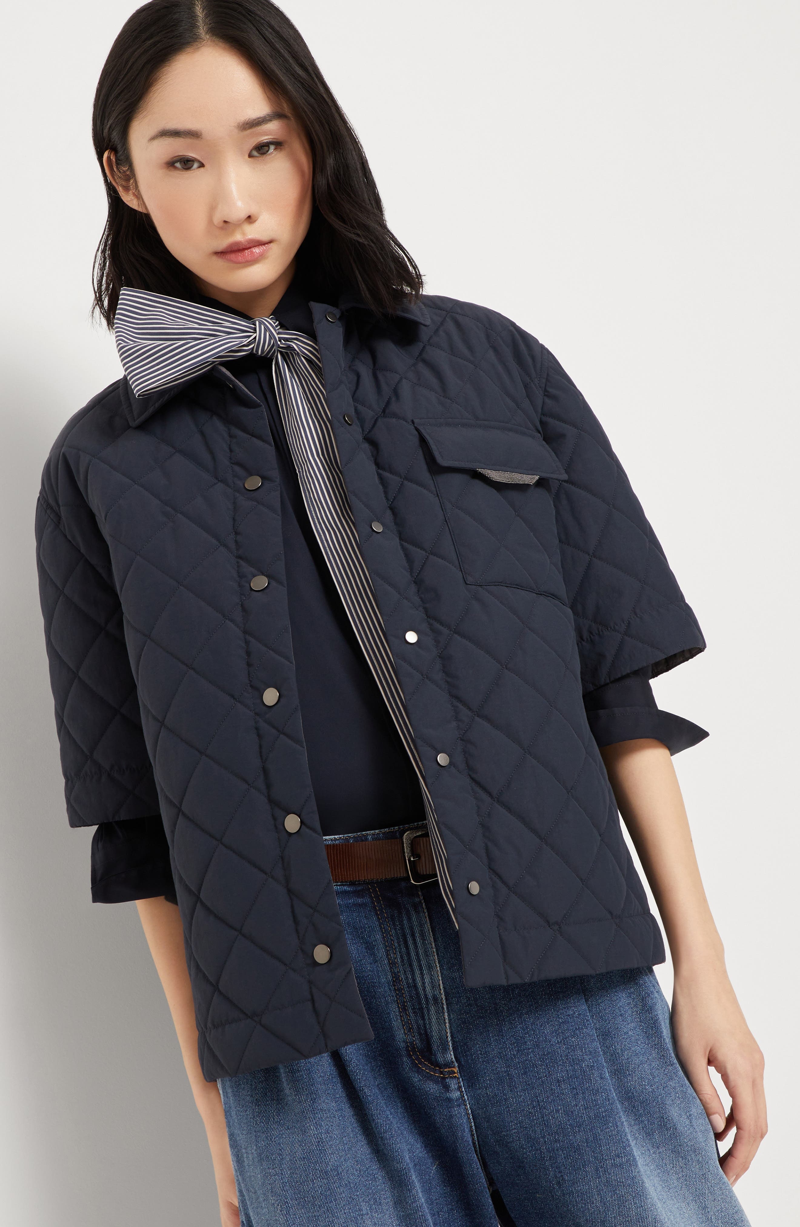 Brunello Cucinelli Outerwear with monili in Blue at Nordstrom - 5
